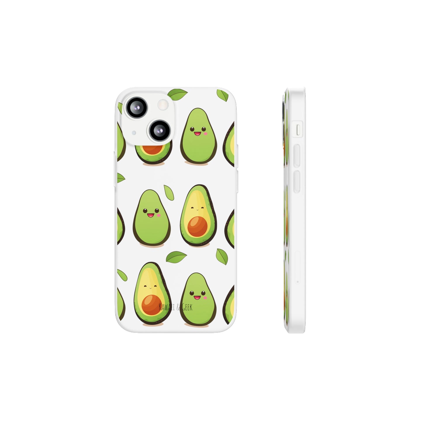 Cute Avocado Transparent Flexi Case: Perfect Blend of Style & Function