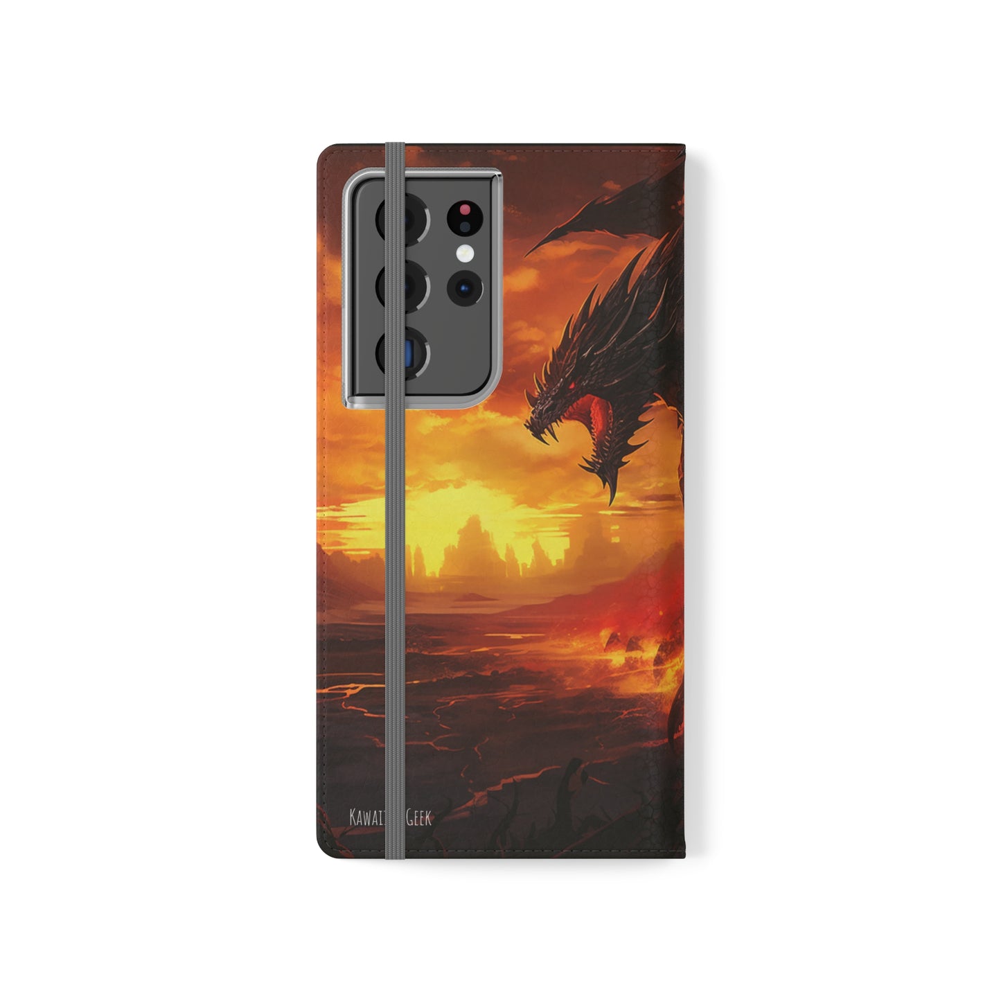 Apocalyptic Red Dragon Flip Phone Case