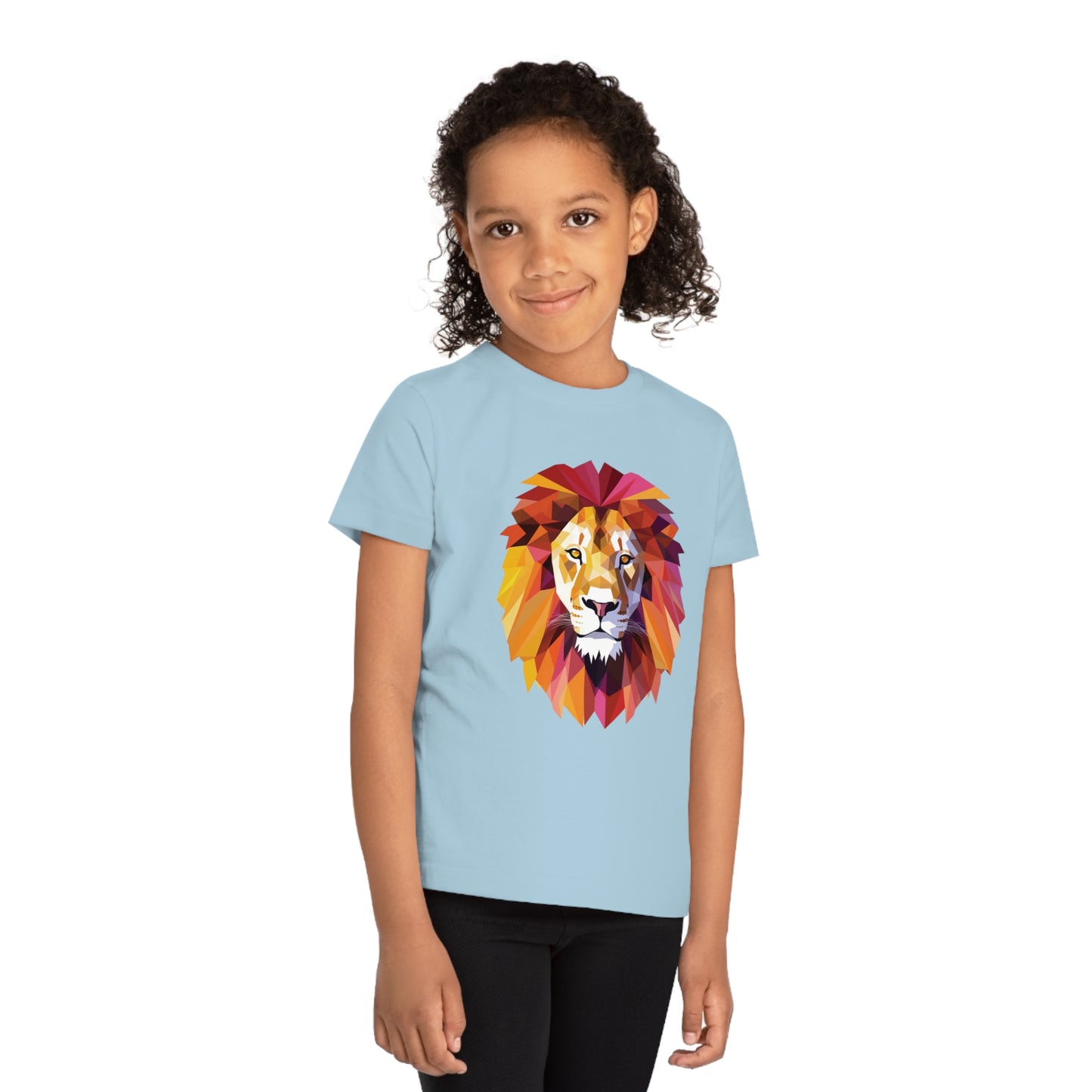 Lion Polygonal Kids T-Shirt - Embrace Majestic Roar