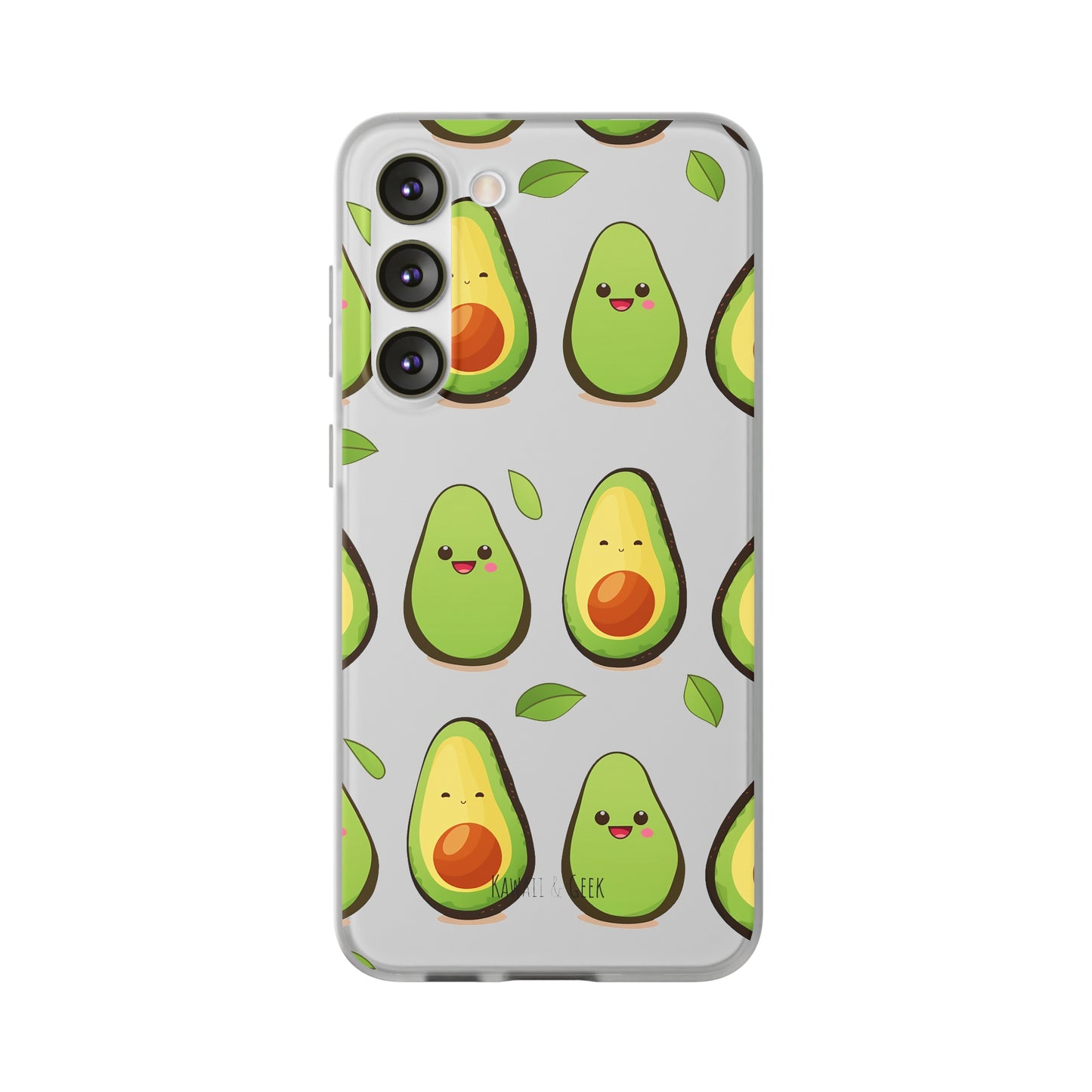 Cute Avocado Transparent Flexi Case: Perfect Blend of Style & Function