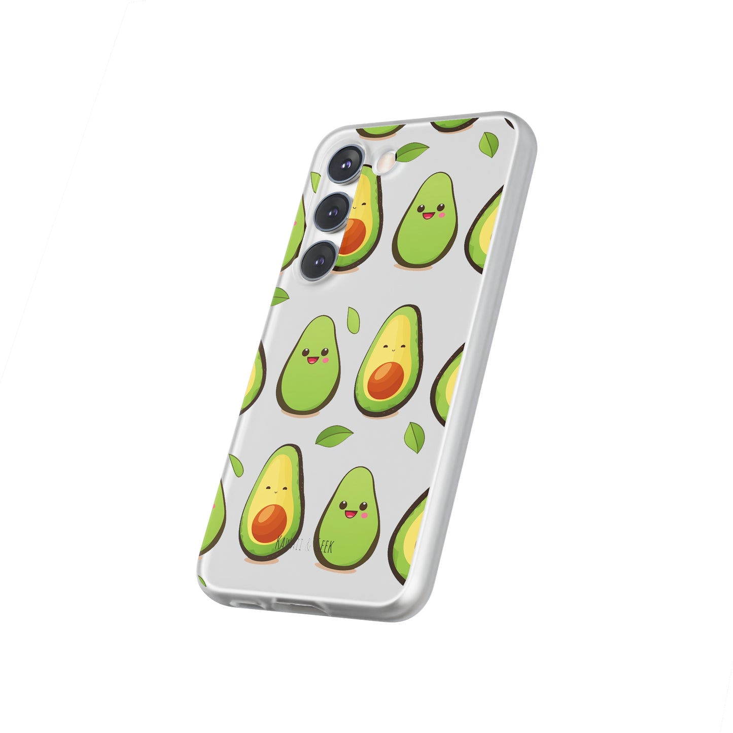 Cute Avocado Transparent Flexi Case: Perfect Blend of Style & Function