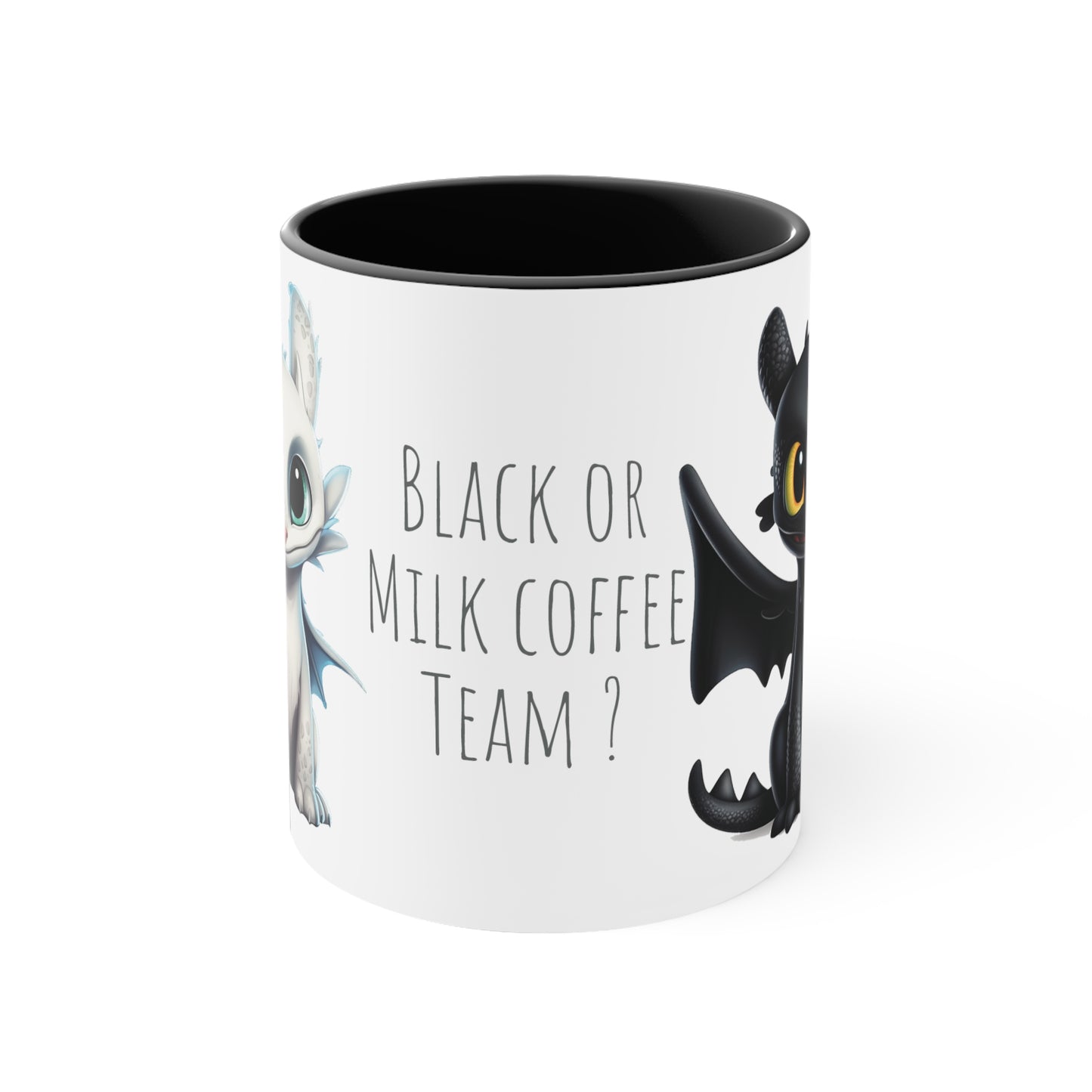 Toothless and Light Fury Mug - Choose Your Brew: Black or Milk Coffee ?