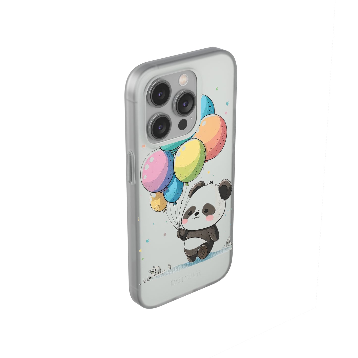 Cute Panda with Balloons flexi Smartphone Case - Add Some Adorable and Protective Style to Your Device