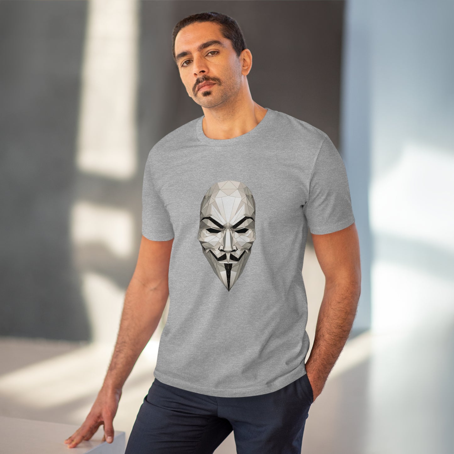 V Mask Polygonal T-Shirt - Embrace Anonymous Resistance