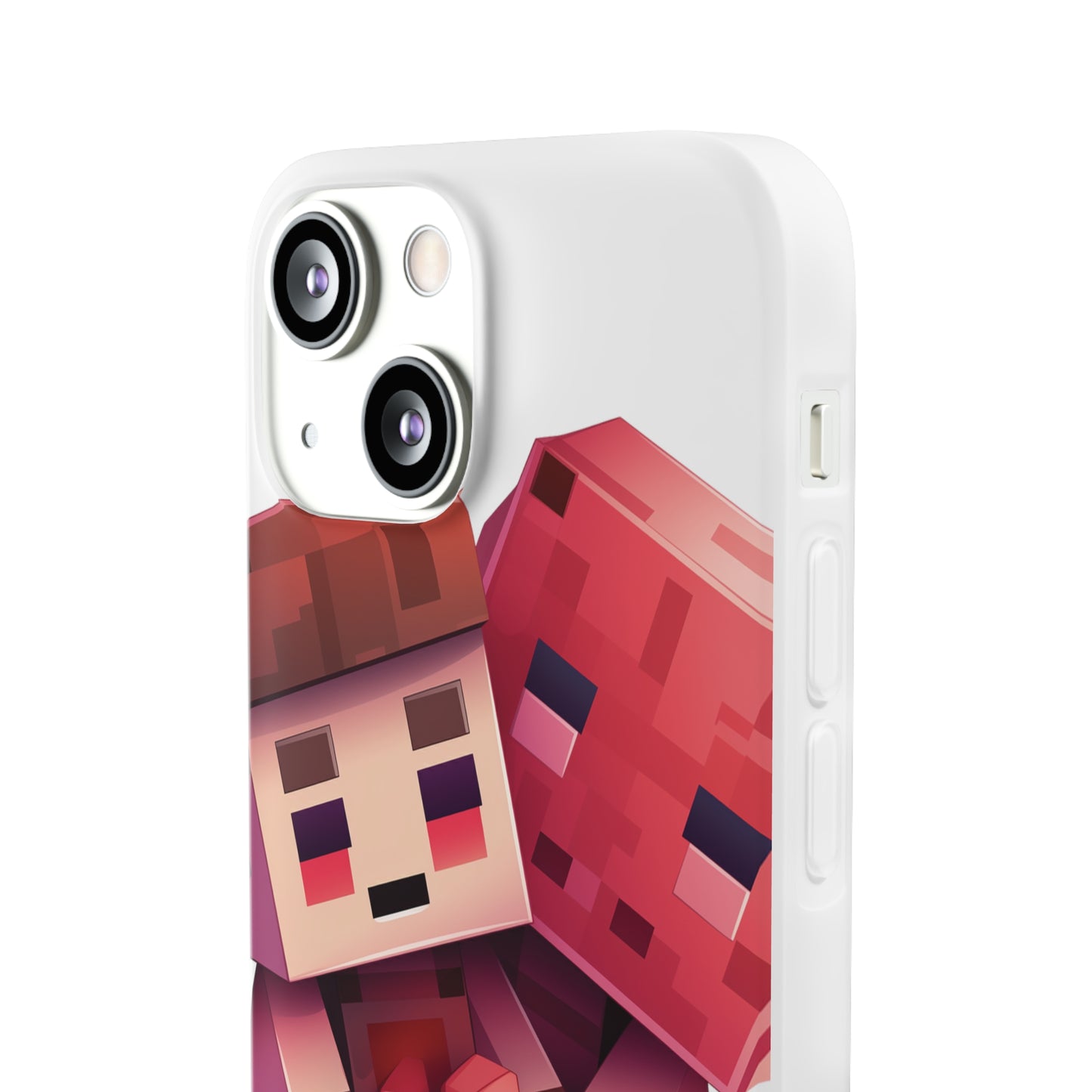 Minecraft-Style Couple Phone Case - Flexi & Semi-Transparent Valentine's Edition