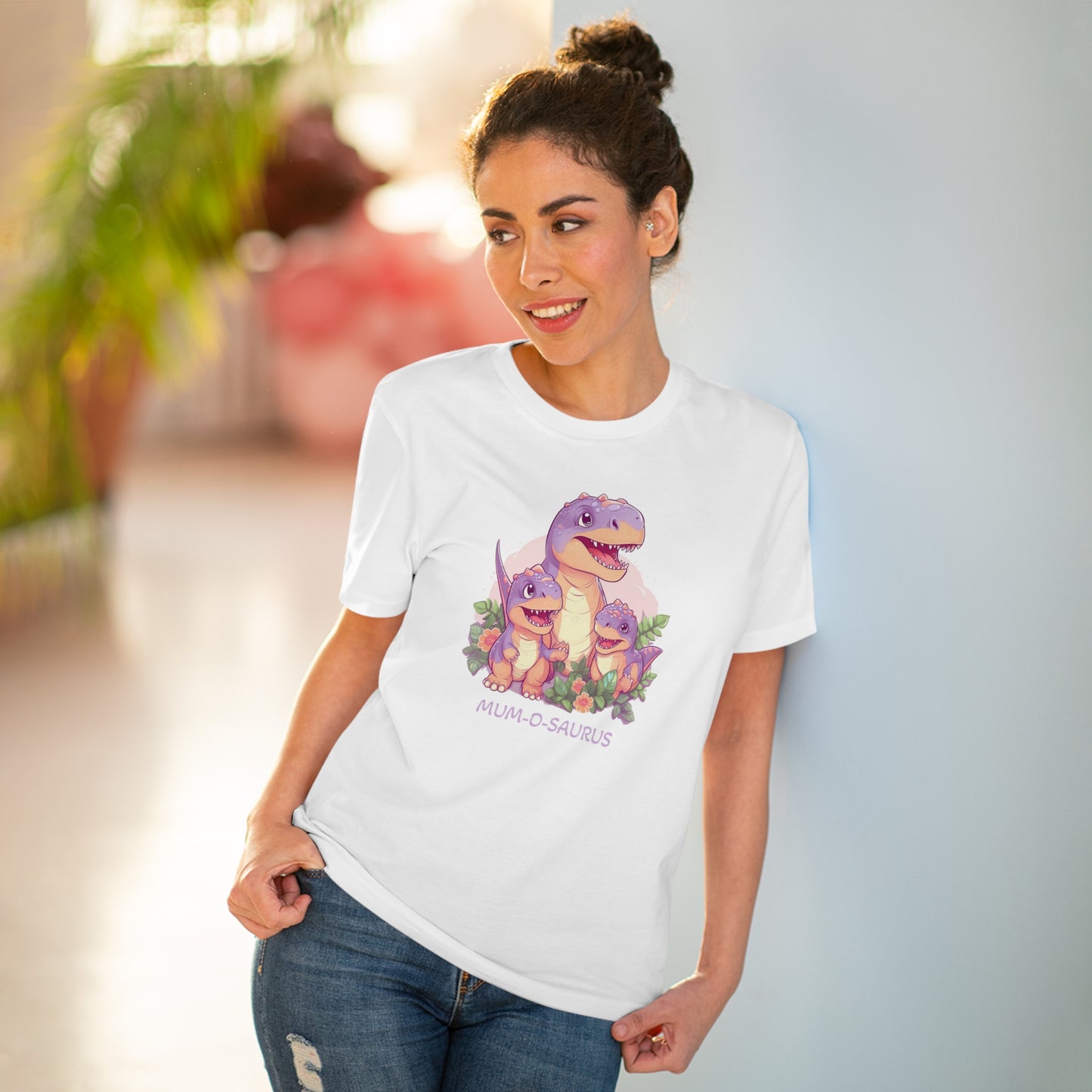 Mum-o-saurus - Unisex Eco-Friendly T-Shirt - Celebrate Mother's Day with Playful Style and Sustainability