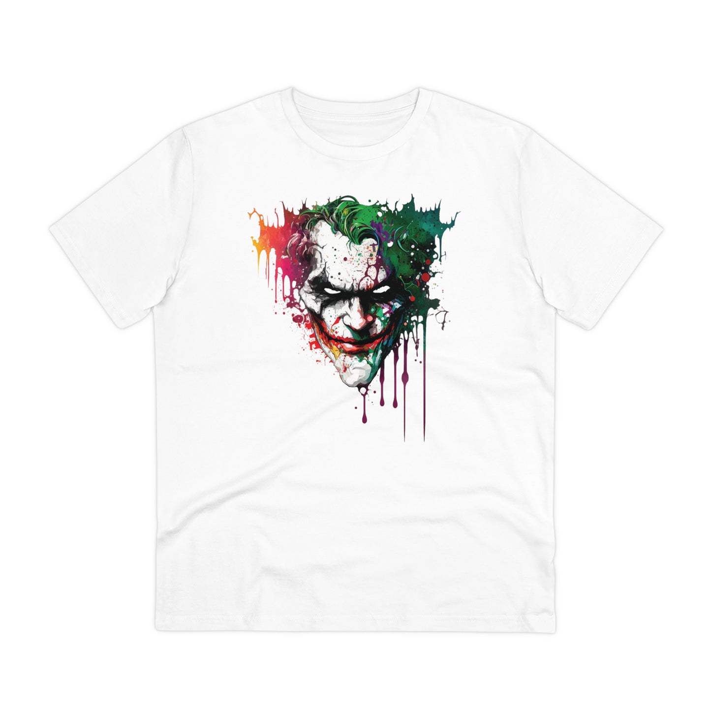 The Joker T-shirt in Watercolor Style, Unisex and Eco-Friendly - Make a Statement with Unique Artistic Design