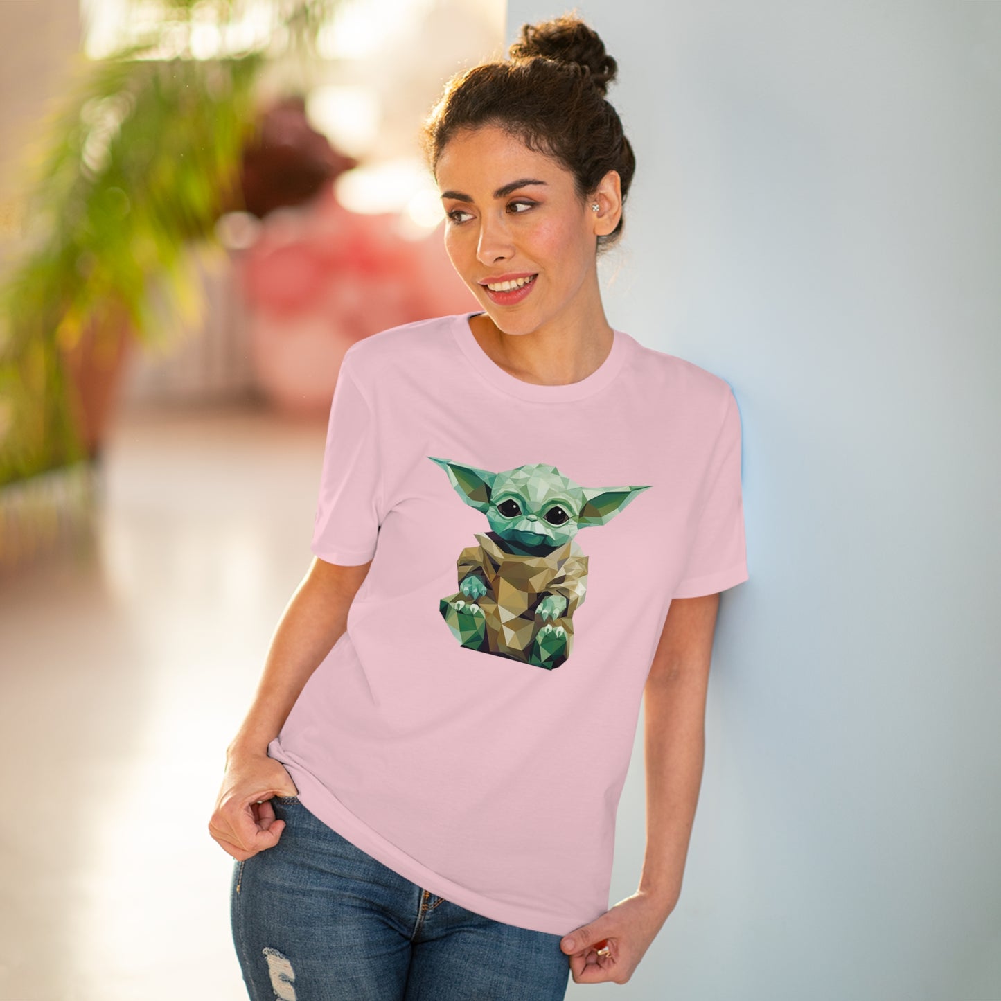 Baby Yoda Grogu Polygonal T-Shirt - Embrace Adorable Force - Star Wars