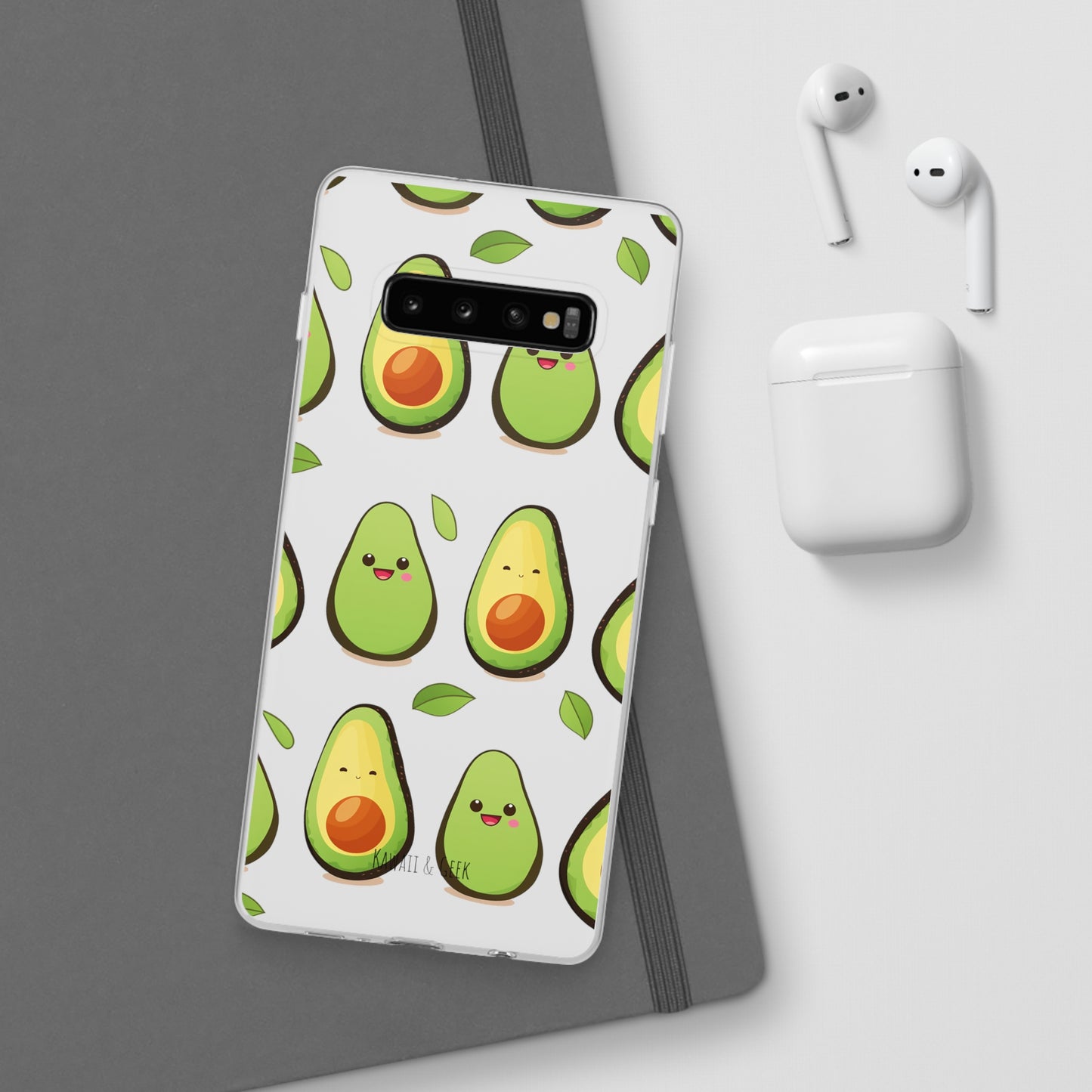 Cute Avocado Transparent Flexi Case: Perfect Blend of Style & Function