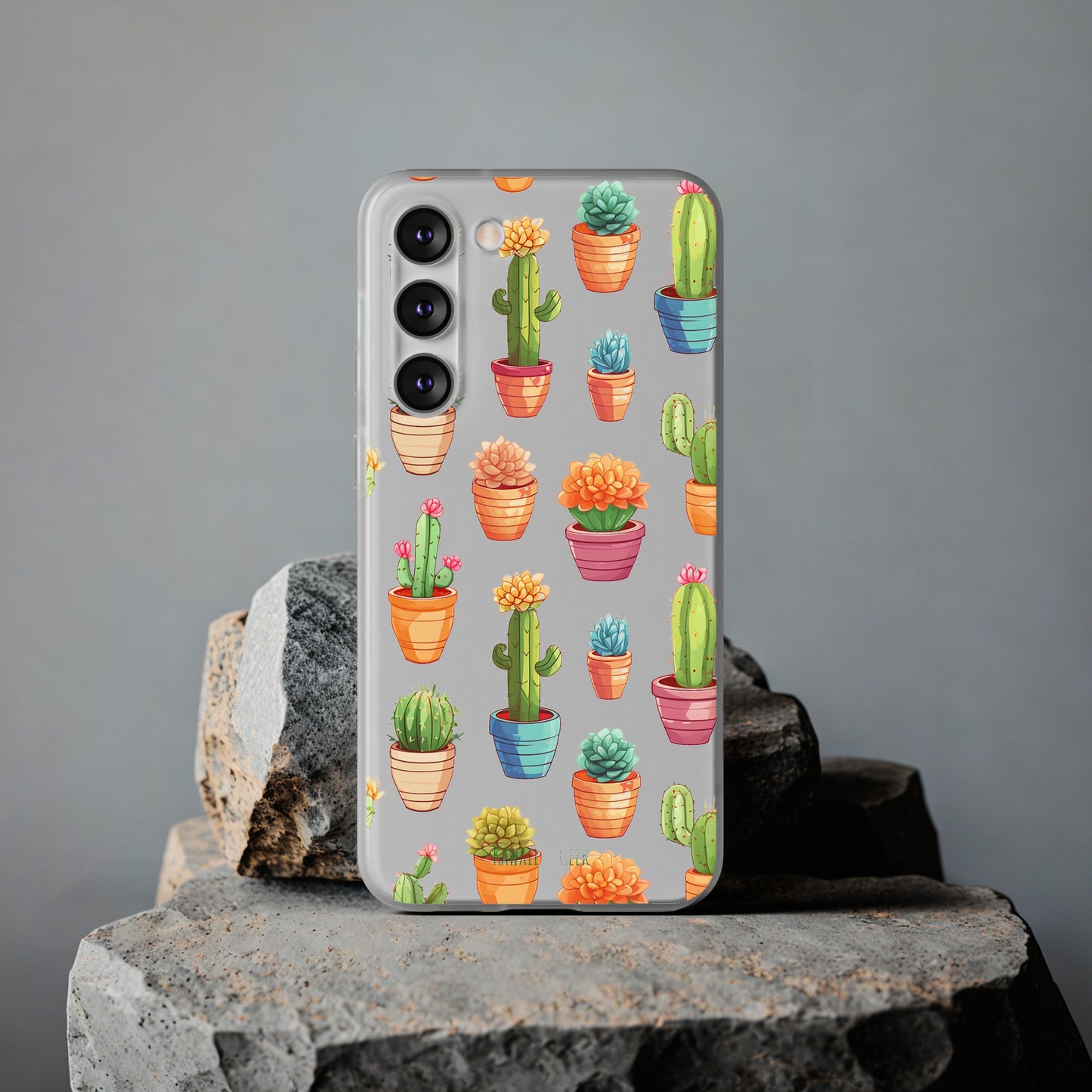 Charming Cactus Flexi and semi Transparent Phone Case