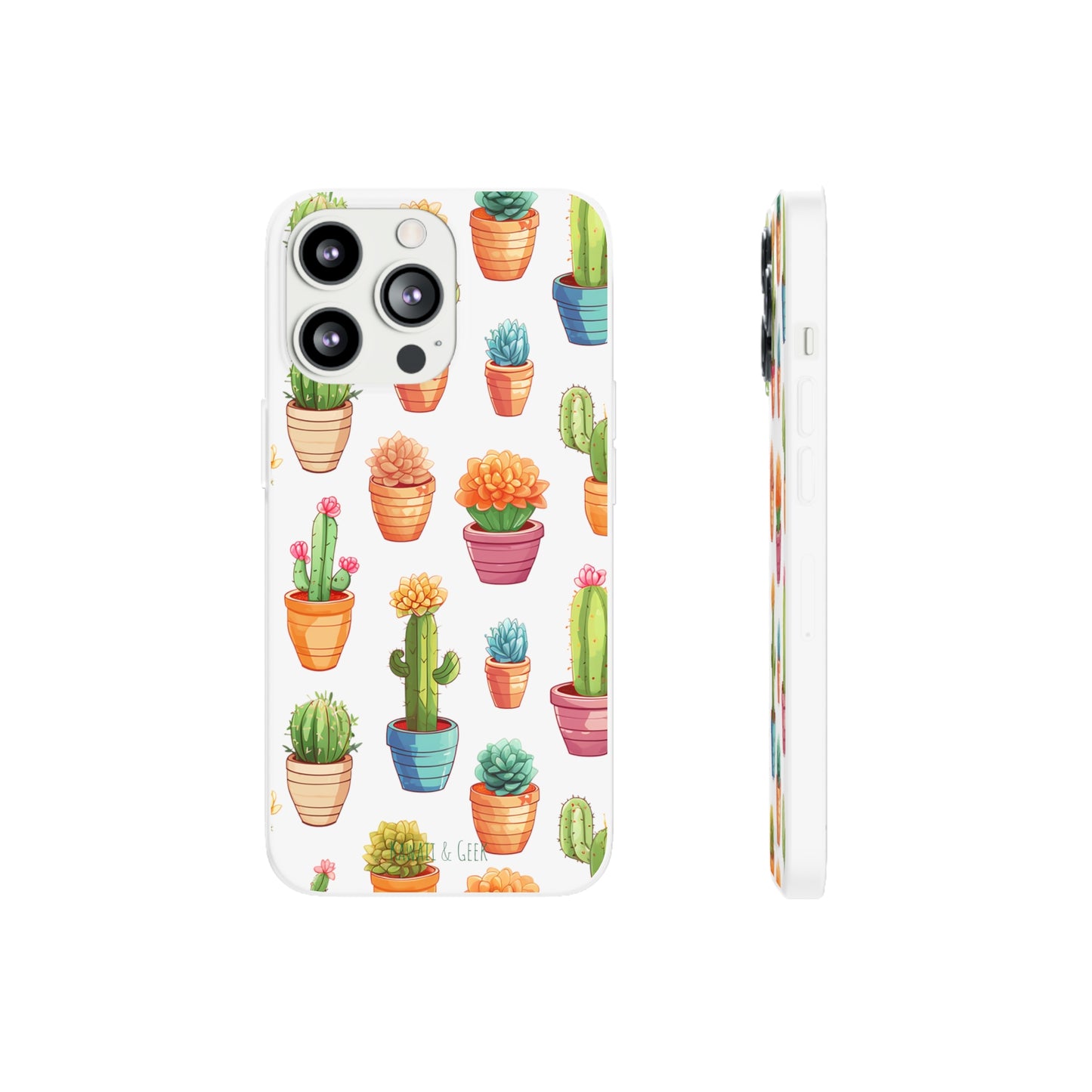 Charming Cactus Flexi and semi Transparent Phone Case