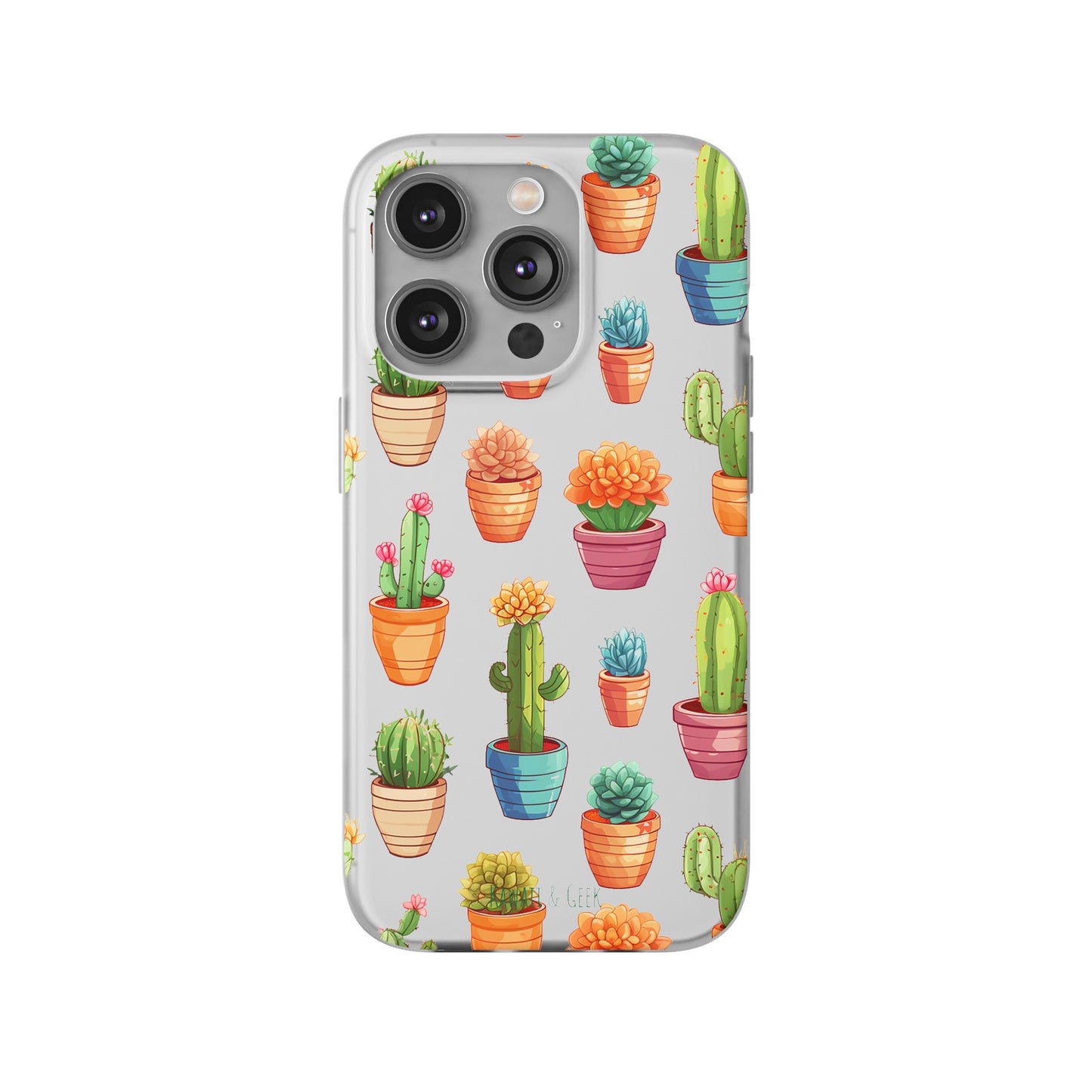 Charming Cactus Flexi and semi Transparent Phone Case