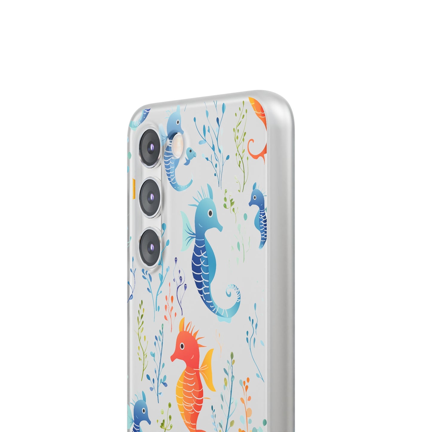 Underwater Seahorse Flexi Transparent phone Case : Dive into Cuteness!