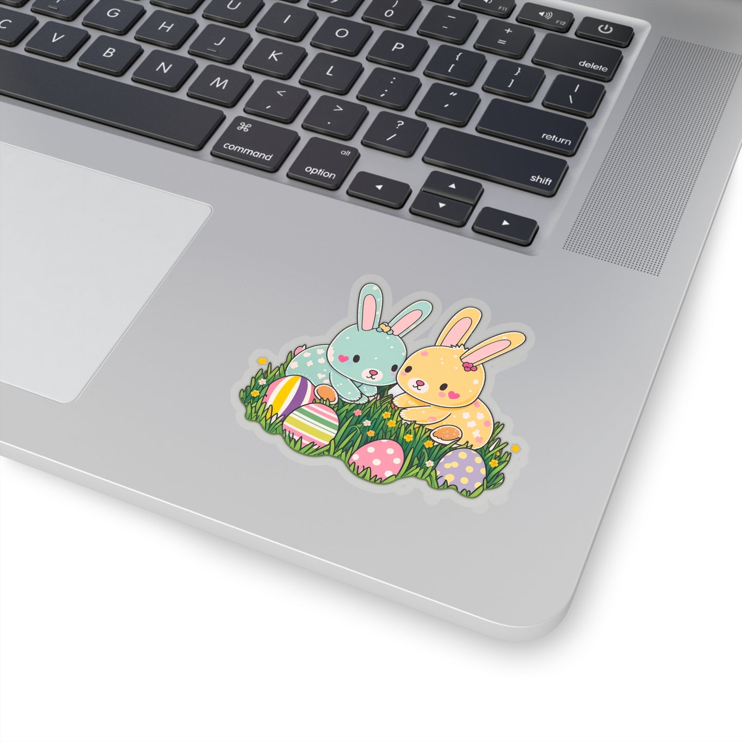 Kawaii Easter Rabbit Sticker - Add Some Cute and Festive Style to Your Tech