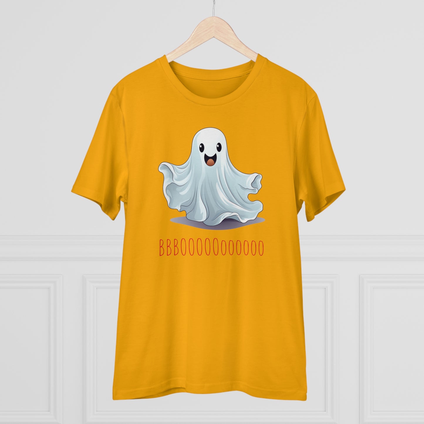 Cute "Booooooooo" Ghost Halloween Eco-Friendly Unisex T-shirt