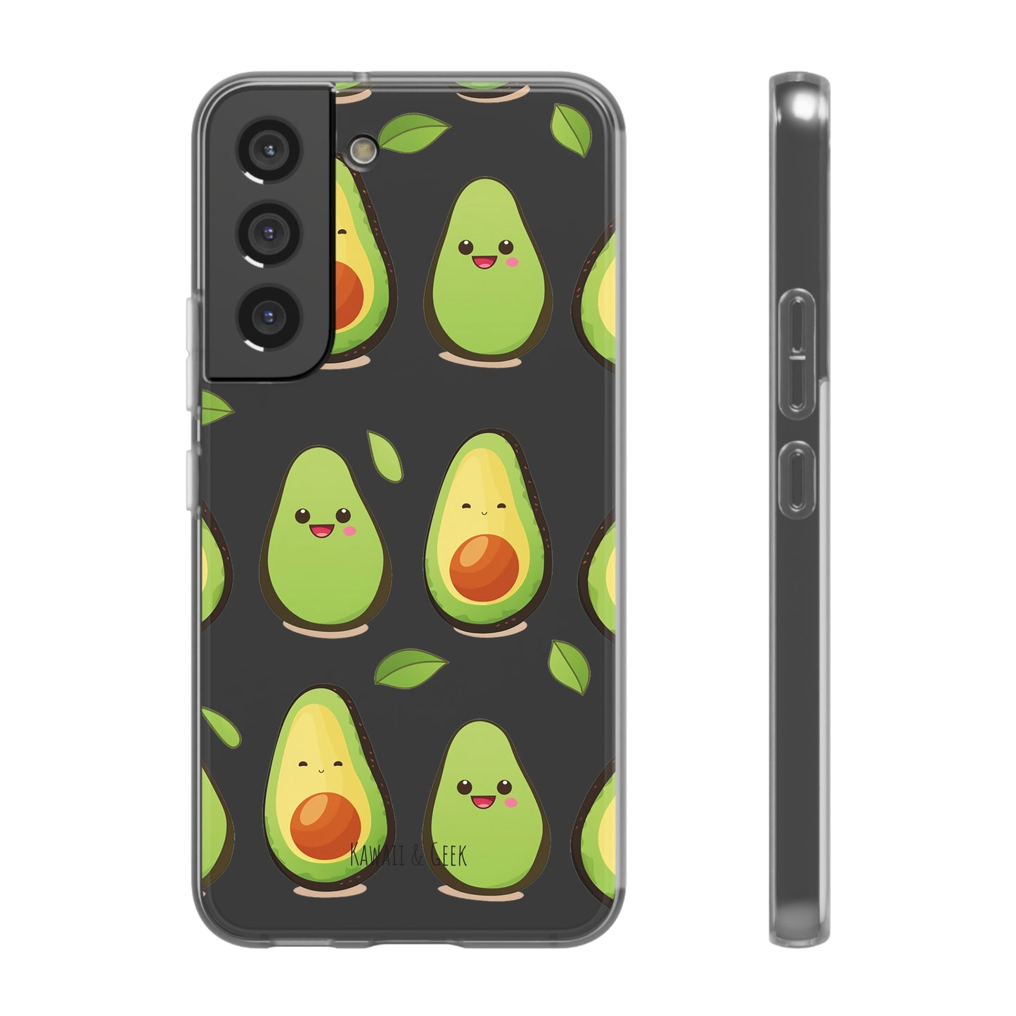 Cute Avocado Transparent Flexi Case: Perfect Blend of Style & Function