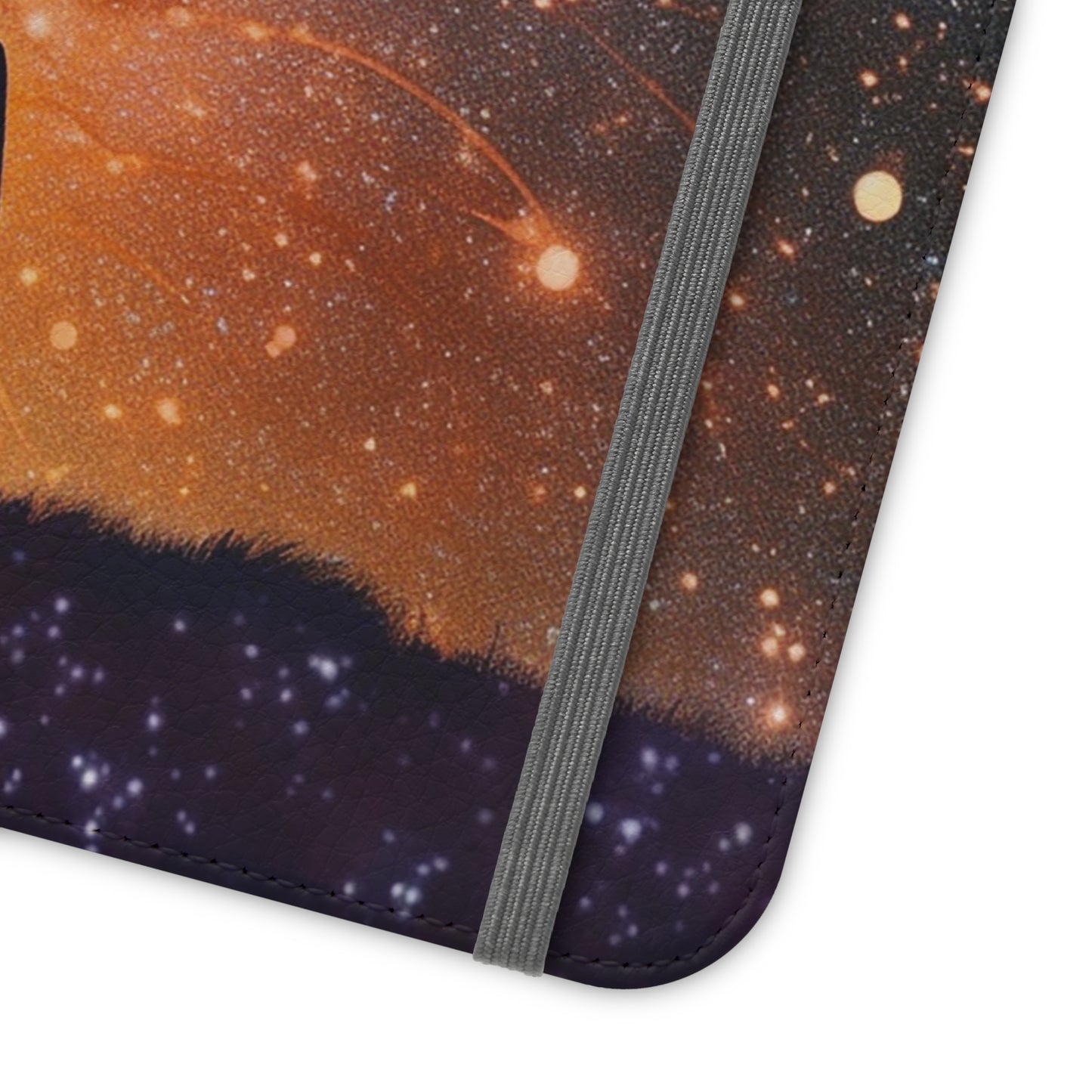 Starry Night Lovers Flip Phone Case - Embrace the Beauty of the Night Sky