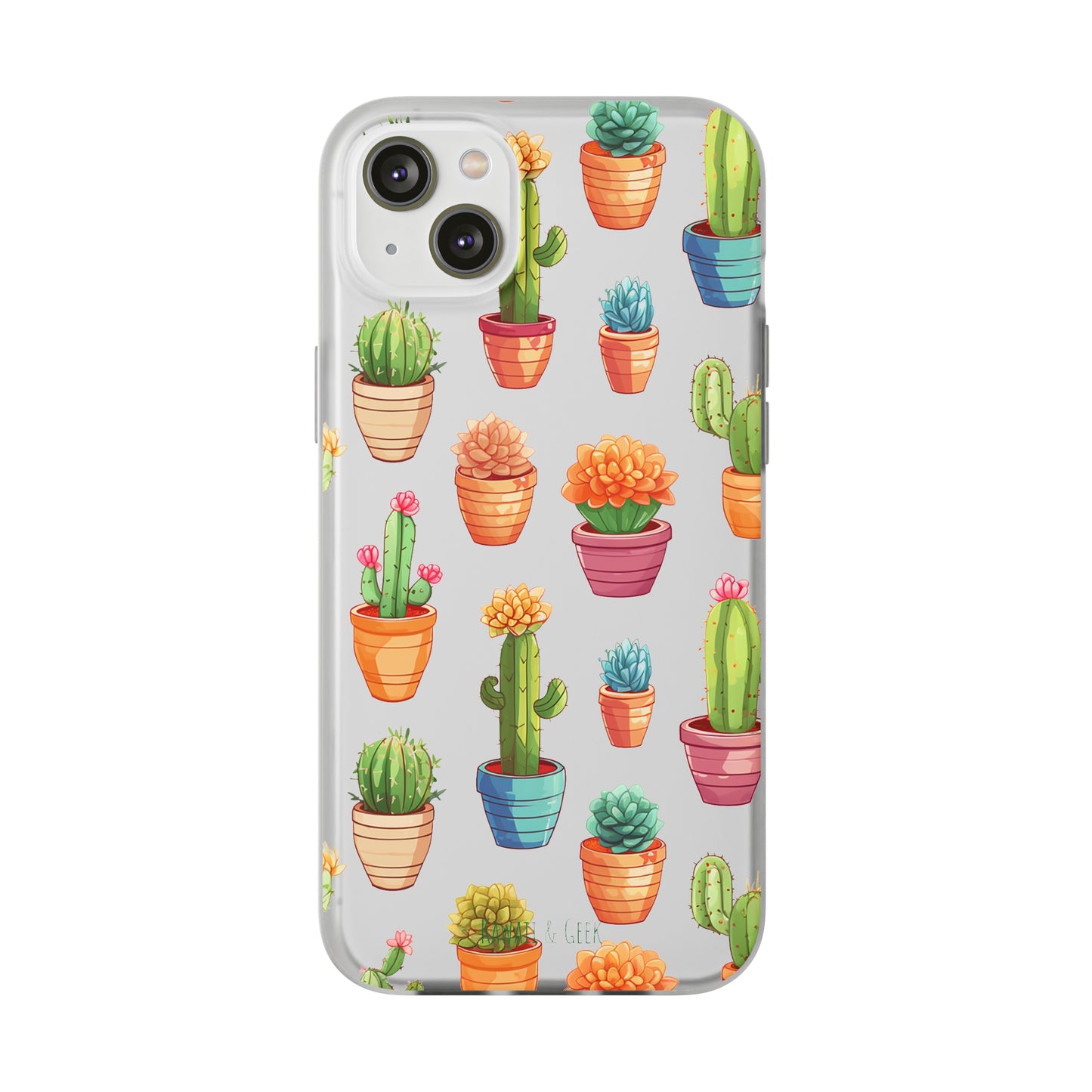 Charming Cactus Flexi and semi Transparent Phone Case