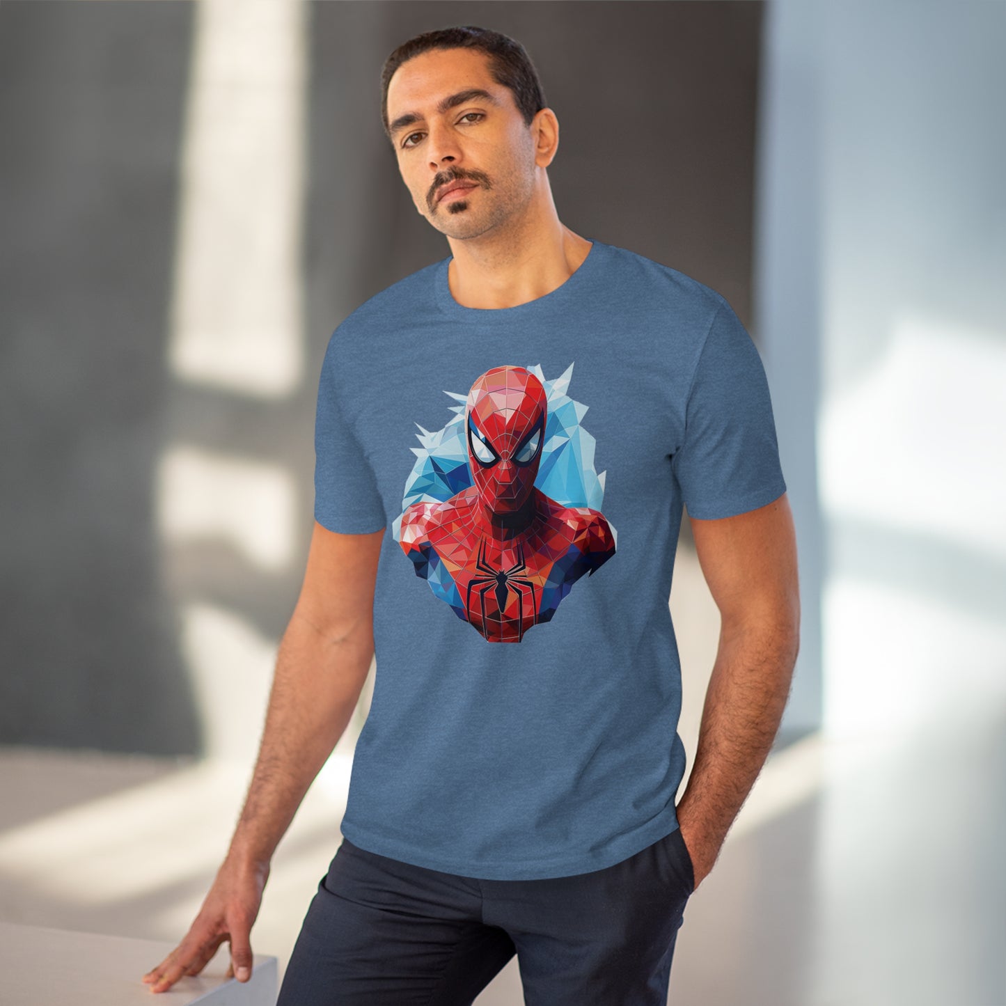 Spider-Man Polygonal Geometric T-Shirt - Swing into Stylish Adventure