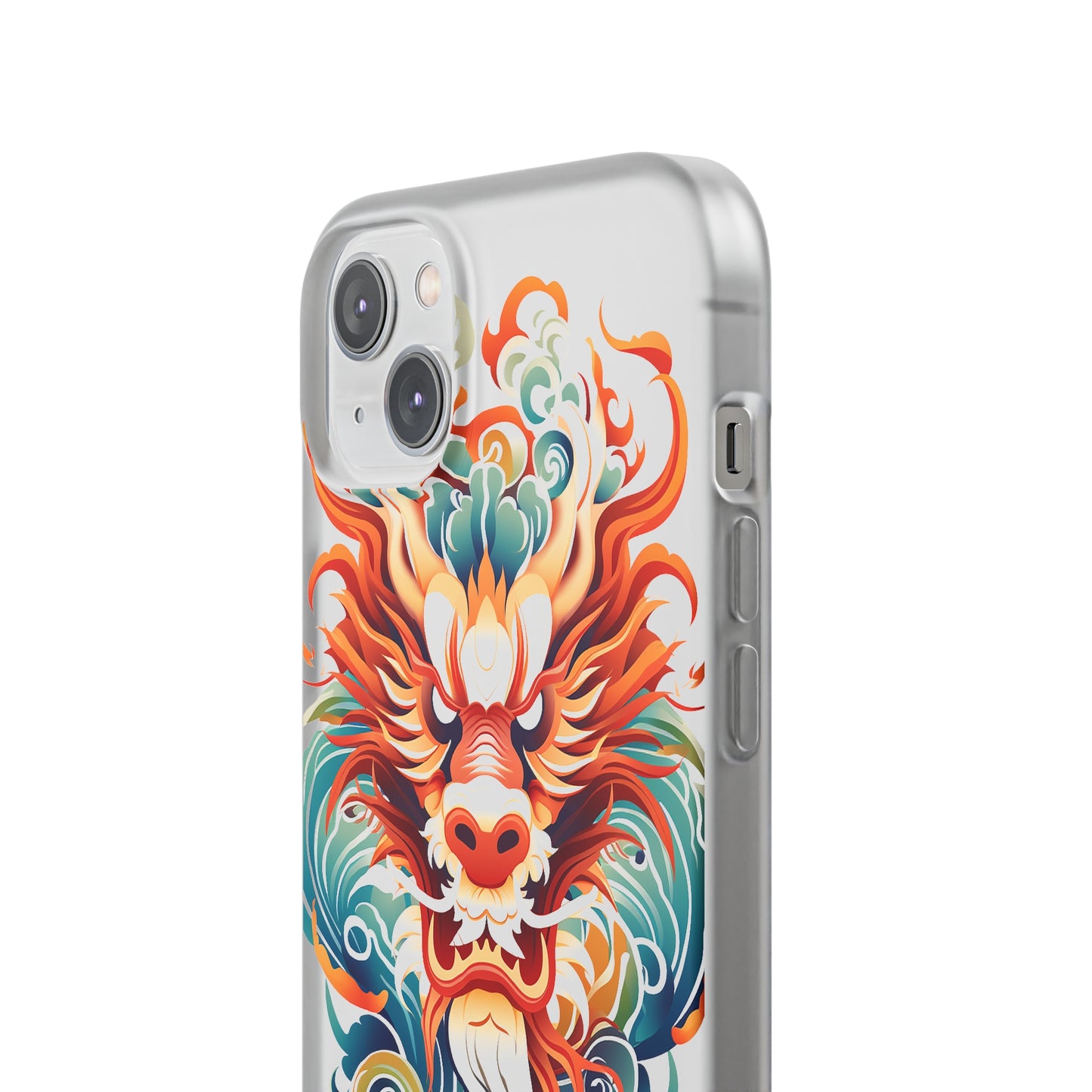 Chinese Ink Dragon Flexi Transparent Phone Case