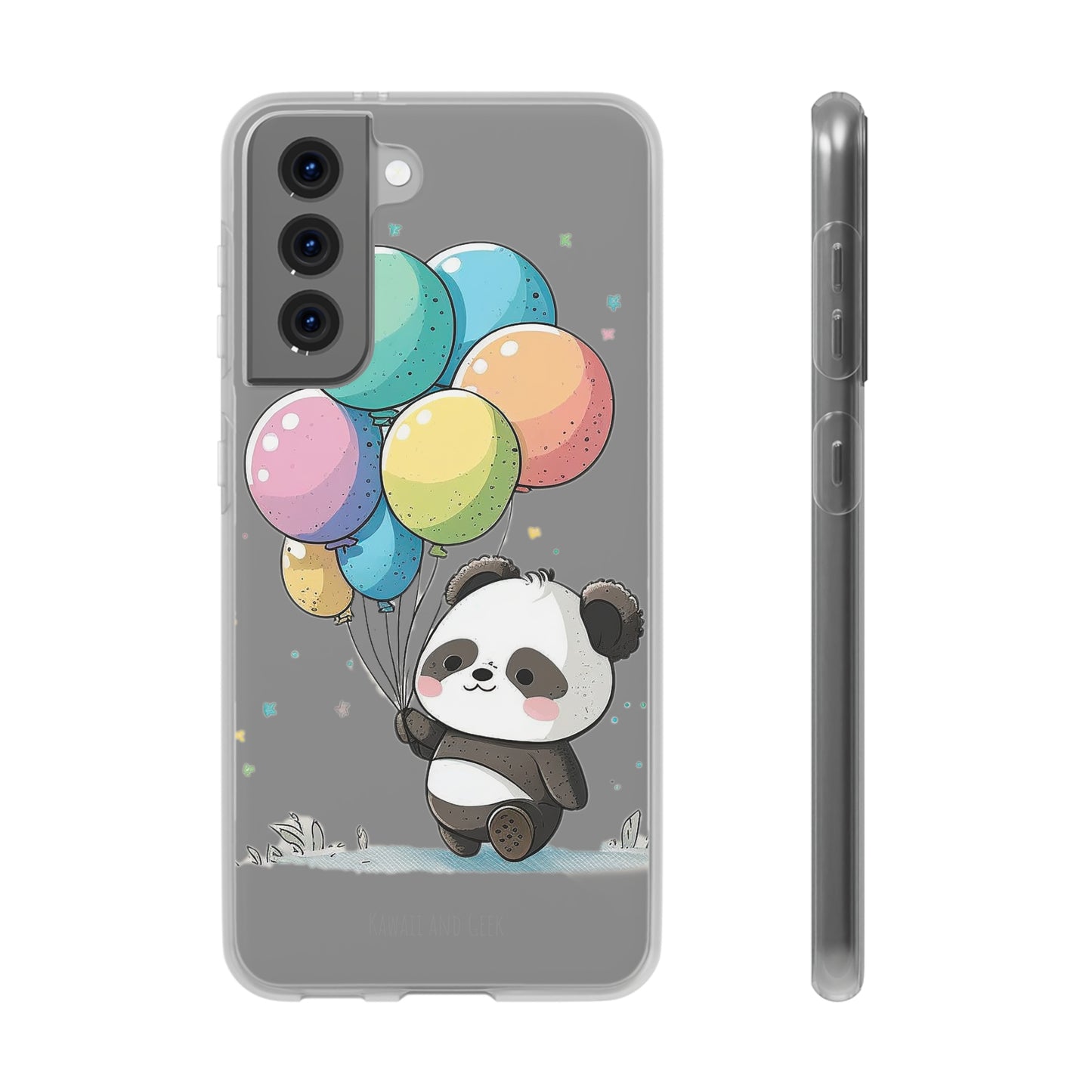 Cute Panda with Balloons flexi Smartphone Case - Add Some Adorable and Protective Style to Your Device