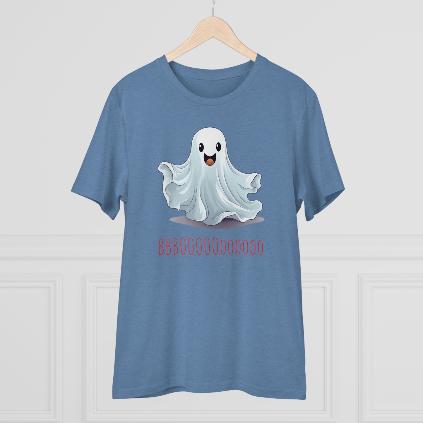 Cute "Booooooooo" Ghost Halloween Eco-Friendly Unisex T-shirt