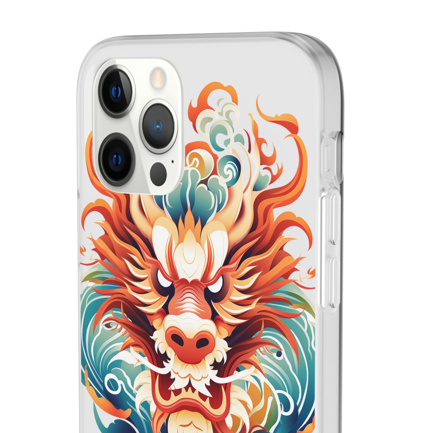 Chinese Ink Dragon Flexi Transparent Phone Case