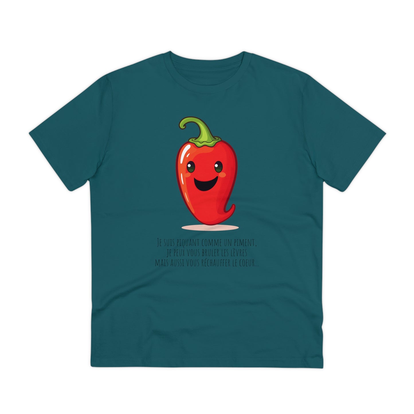 Cute and Smiling Red Hot Pepper Eco-Friendly T-Shirt - FRENCH