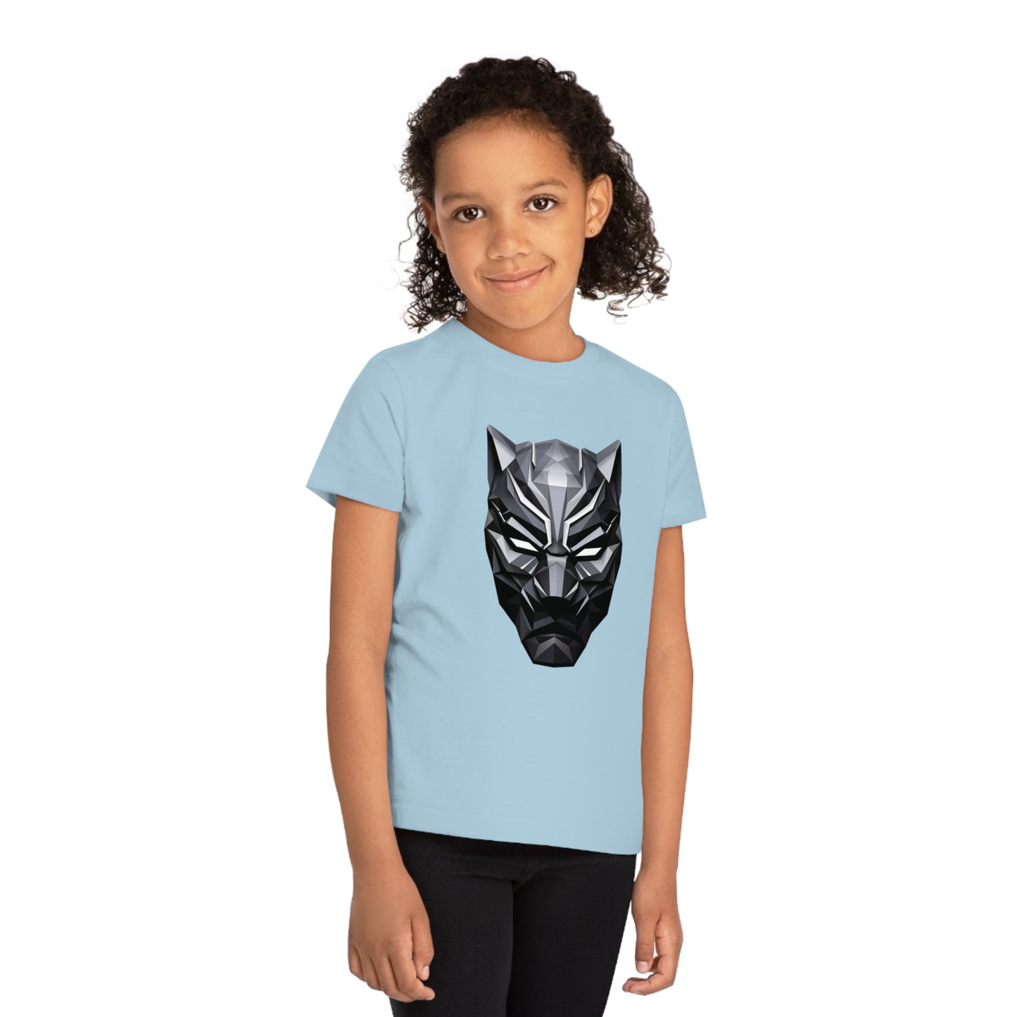 Black Panther Polygonal  Kids T-Shirt - Embrace Superhero Vibes