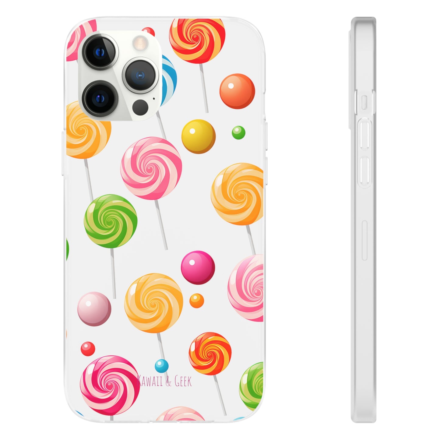 Vibrant Lollypop Array - Flexi Transparent Phone Case