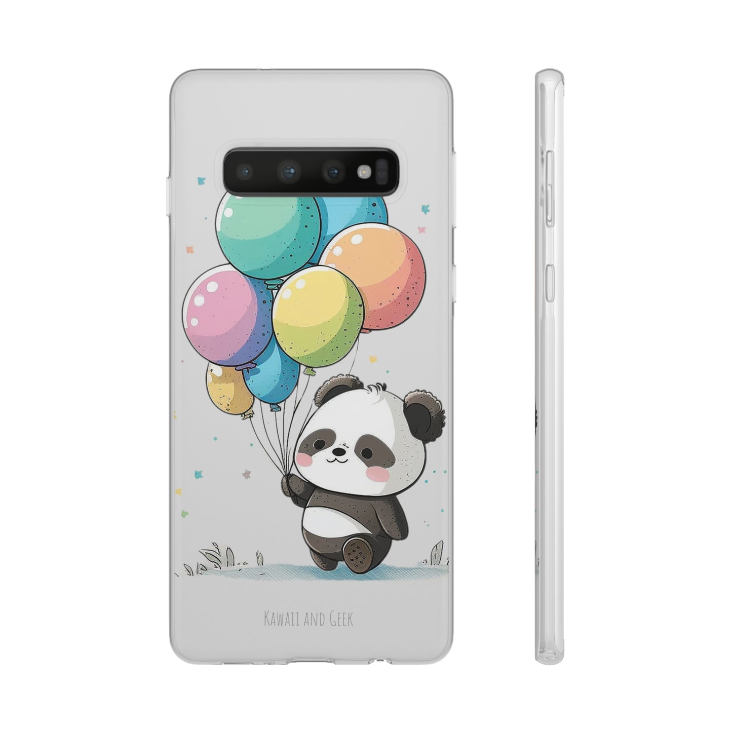 Cute Panda with Balloons flexi Smartphone Case - Add Some Adorable and Protective Style to Your Device