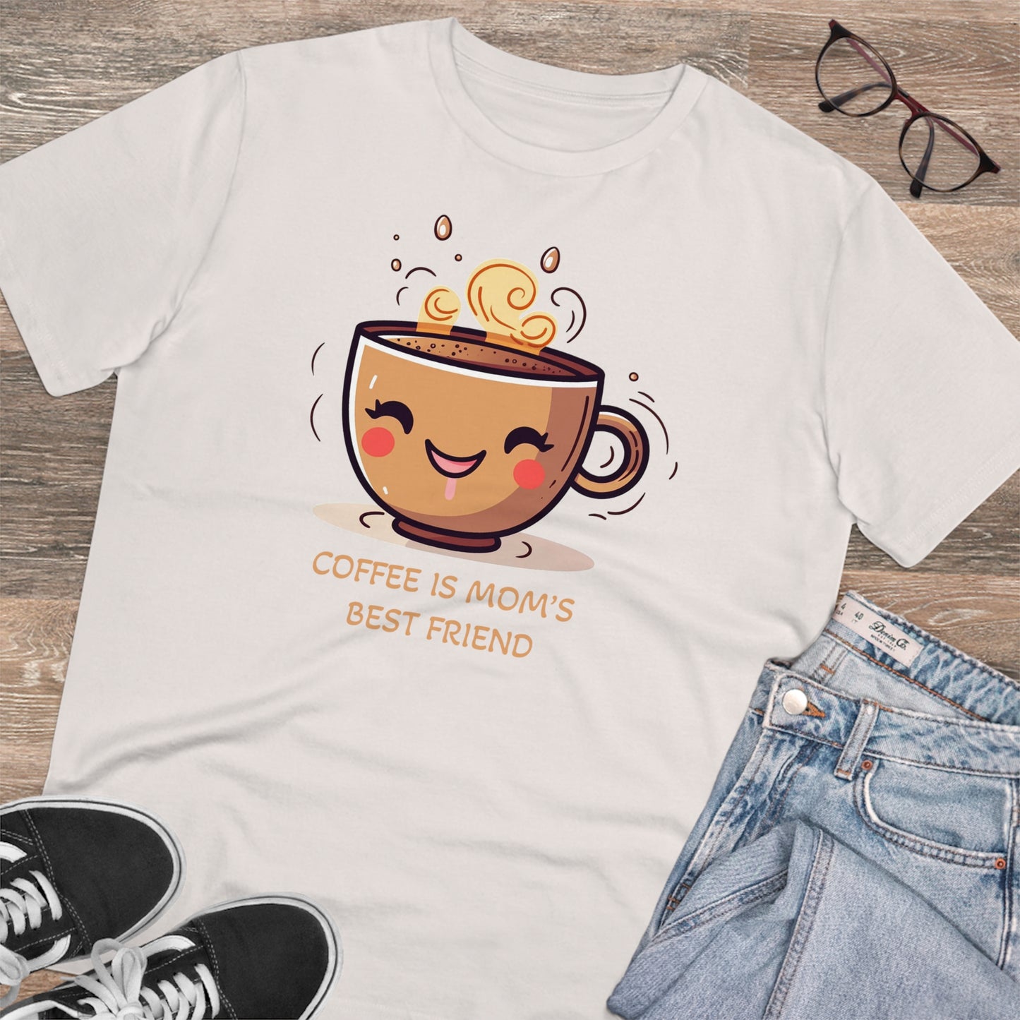 Coffee is Mom's Best Friend - Unisex Eco-Friendly T-Shirt - Celebrate Mother's day in Style and Sustainability