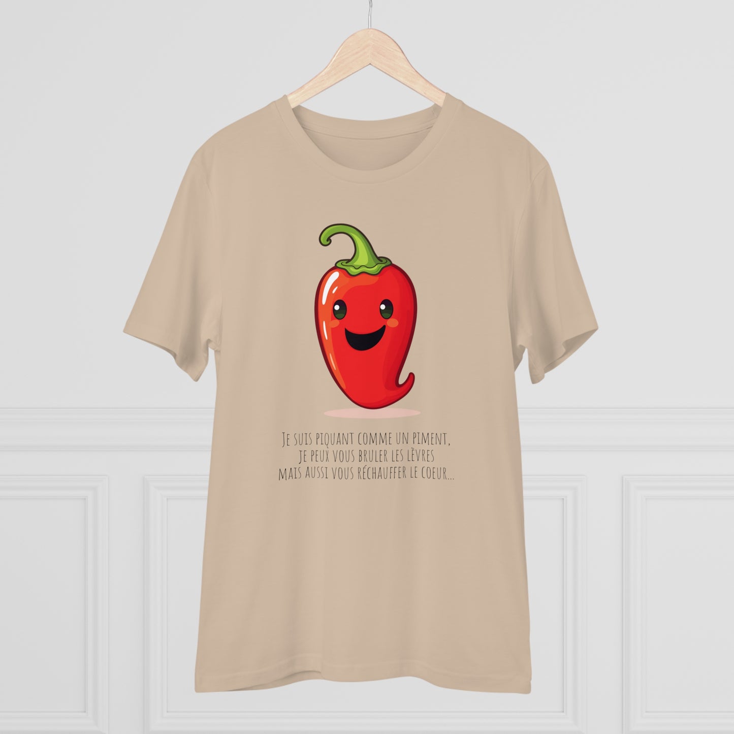 Cute and Smiling Red Hot Pepper Eco-Friendly T-Shirt - FRENCH