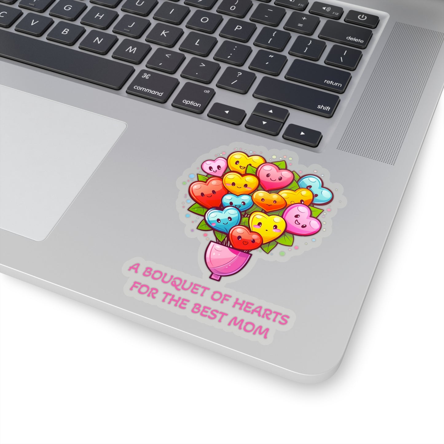 A Bouquet of Hearts for the Best Mom Sticker - Celebrate Mother's Day with Love and Appreciation