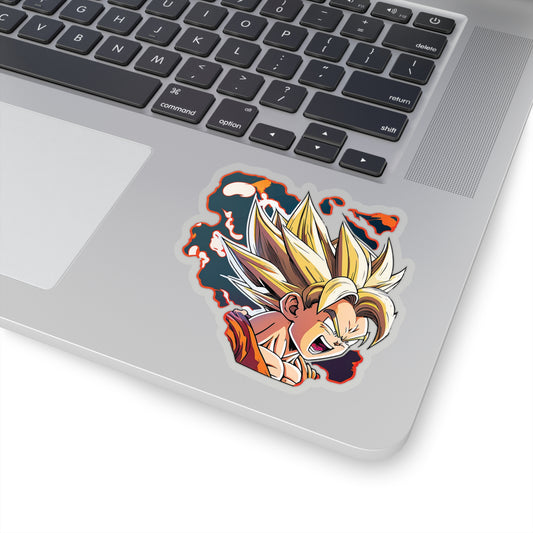 San Goku Sticker - Add Some Powerful and Intense Style to Your Tech - Dragon Ball