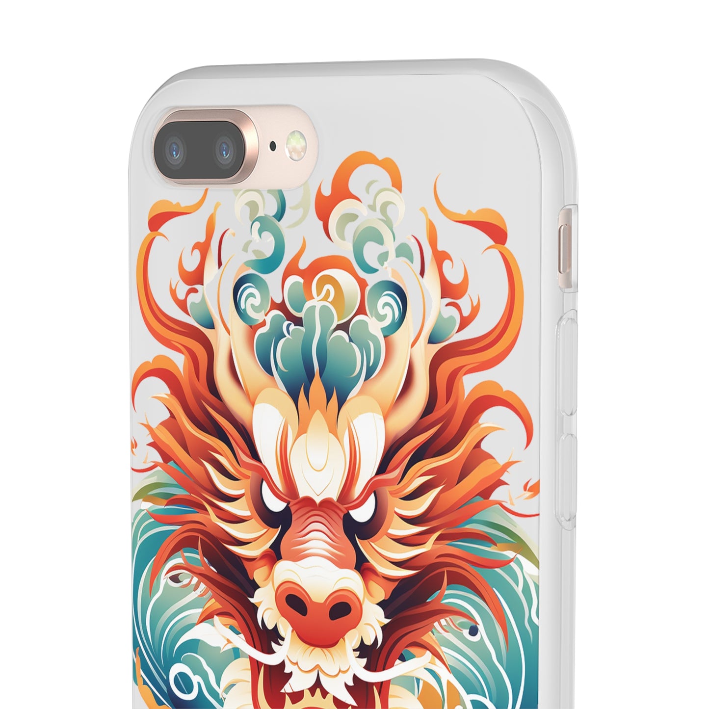 Chinese Ink Dragon Flexi Transparent Phone Case