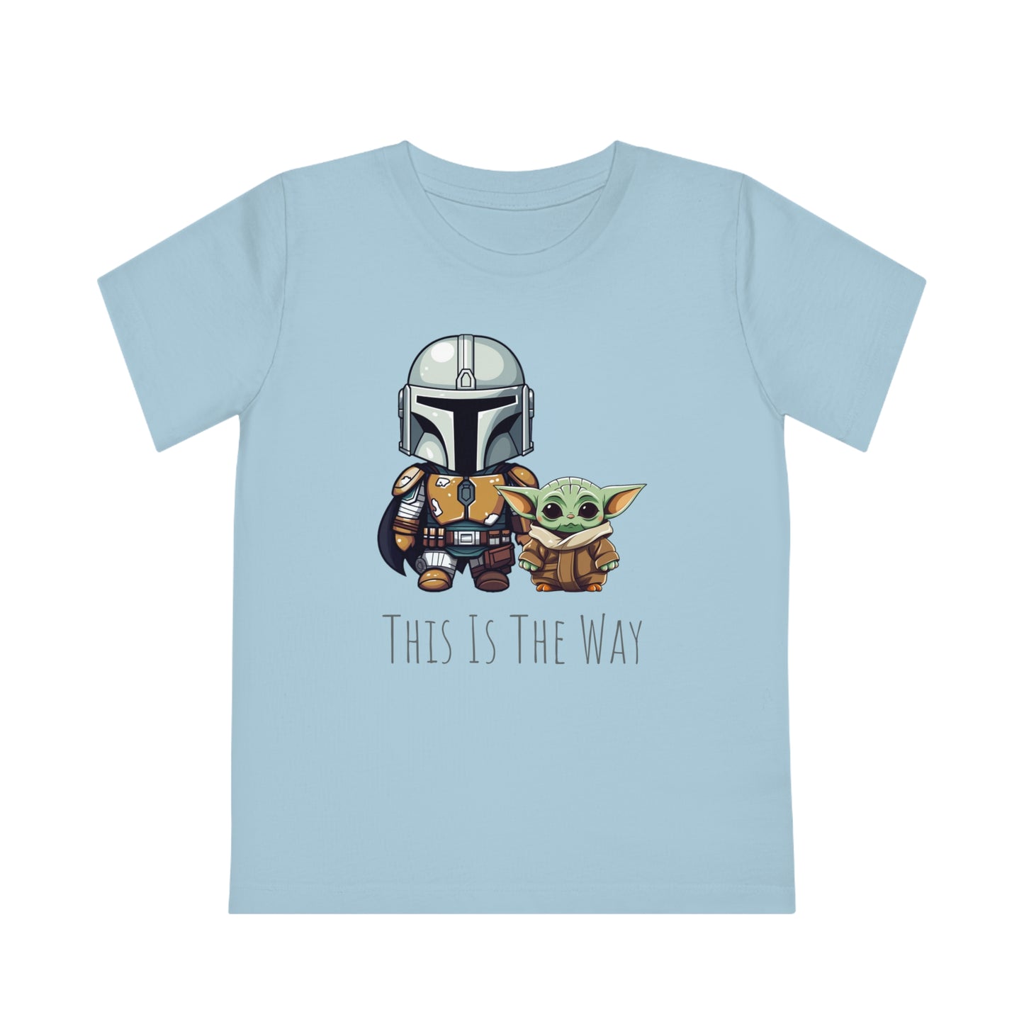 Mandalorian and baby yoda Kids Eco-Friendly T-Shirt - Embrace Galactic Adventures