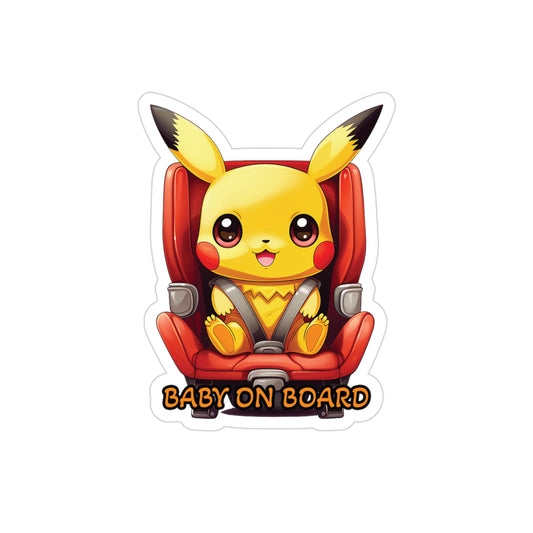 Baby on Board Car Sticker - Pikachu - Electrically Adorable