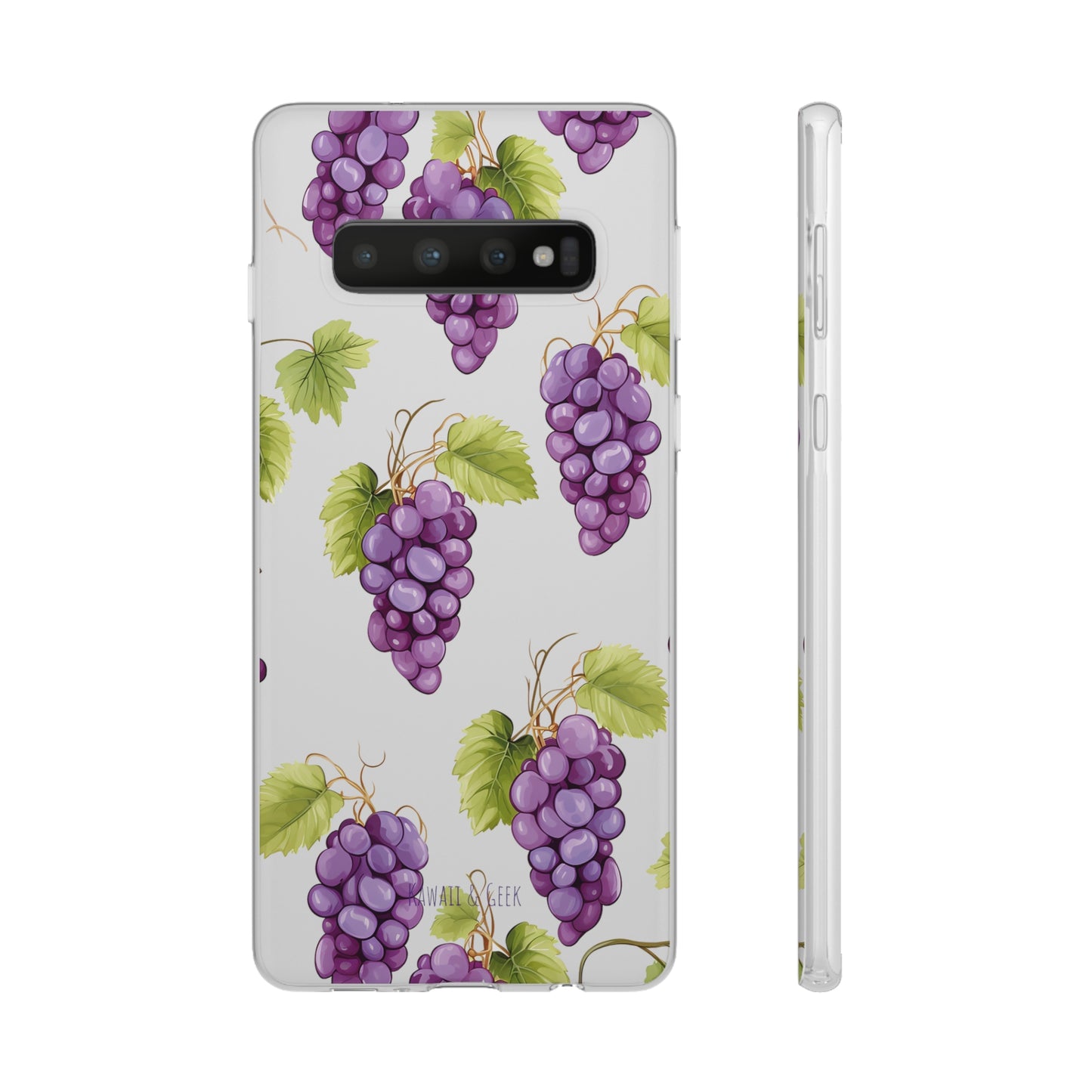 Flexi Grape Delight: Transparent Phone Case