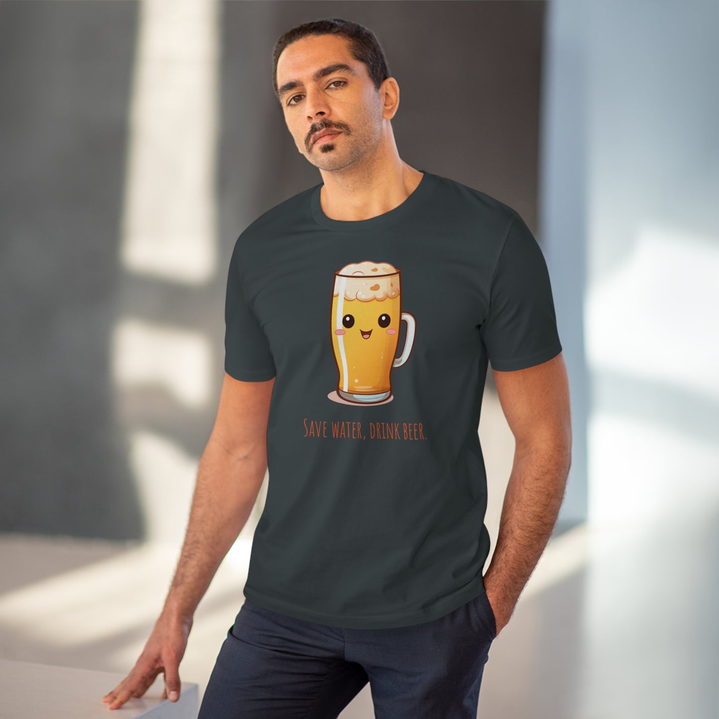 Eco-Friendly Unisex Beer T-Shirt - 'Save Water, Drink Beer'