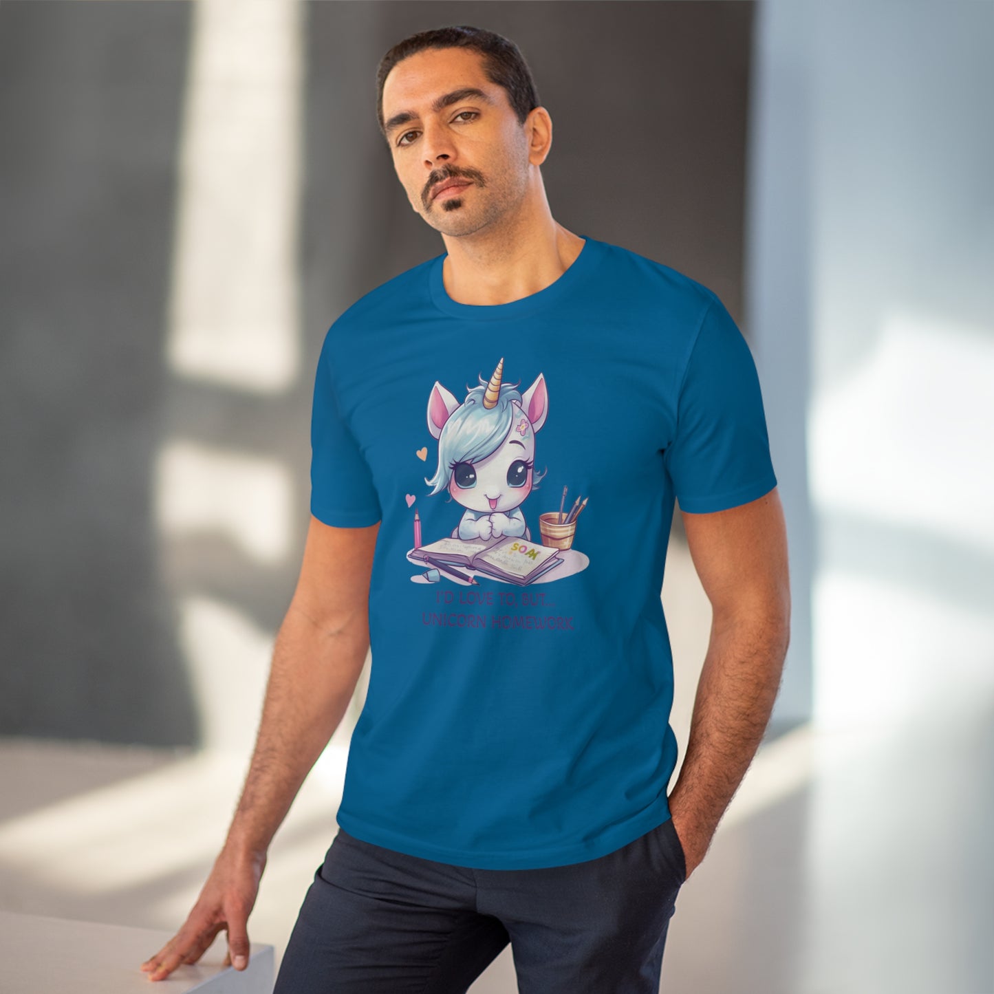 Cute Unicorn Homework T-Shirt - Unisex and Eco-Friendly Statement Tee