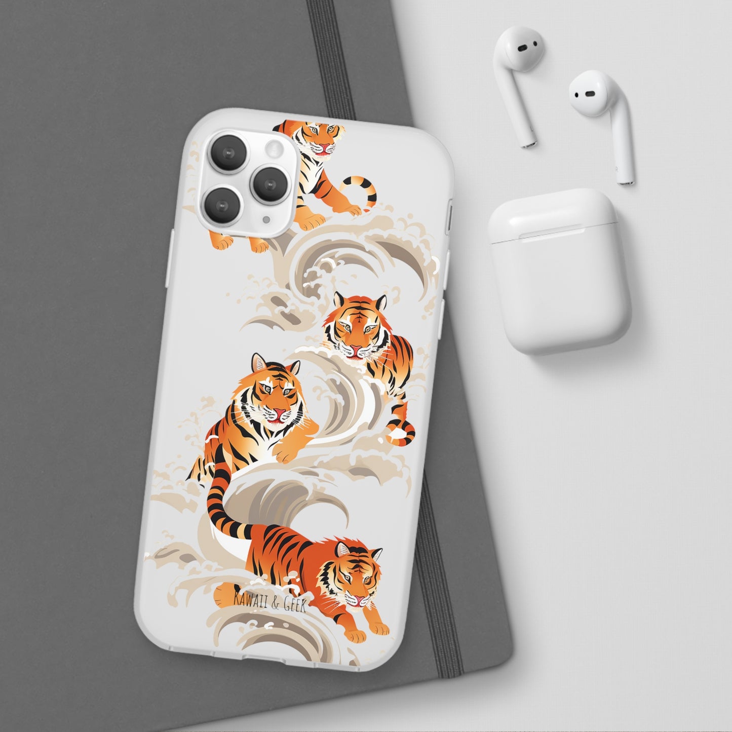 Elegant Chinese Ink Tiger Flexi Phone Case