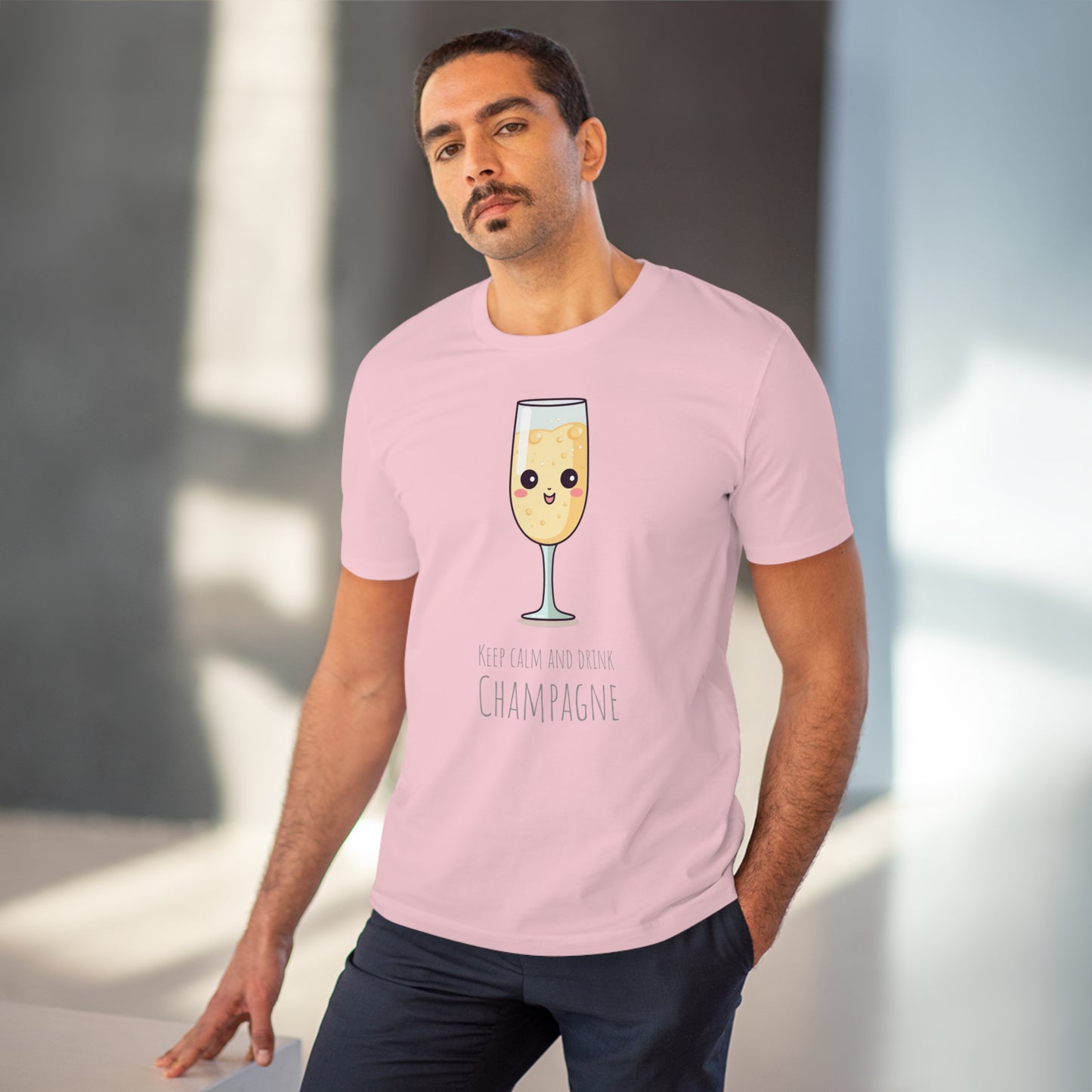 Keep Calm and Drink Champagne T-Shirt - Eco-Friendly Design