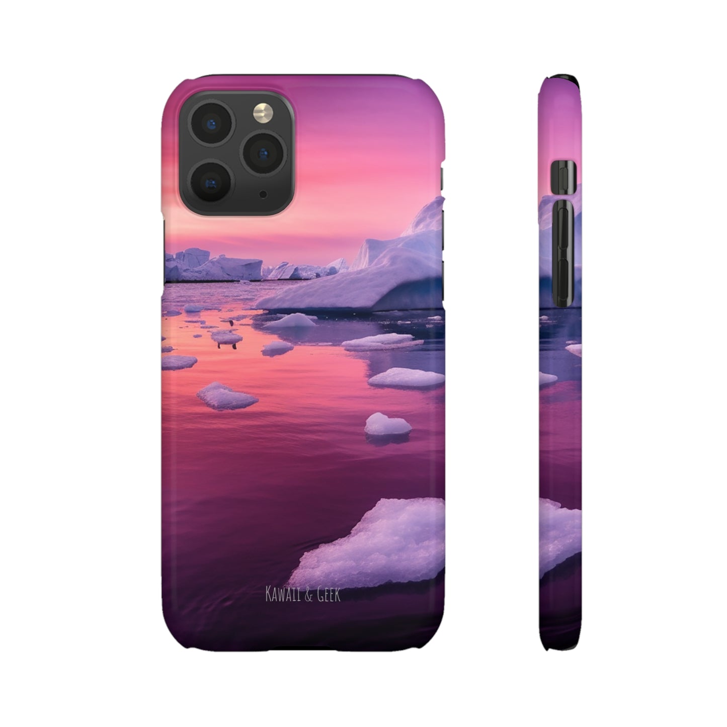 Pinky Arctic Landscape at Sunset Phone Case - Capture the Serenity of Nature on Your Device