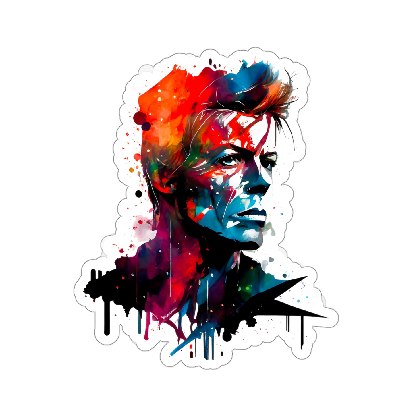 David Bowie Sticker - Add Some Iconic and Colorful Style to Your Tech