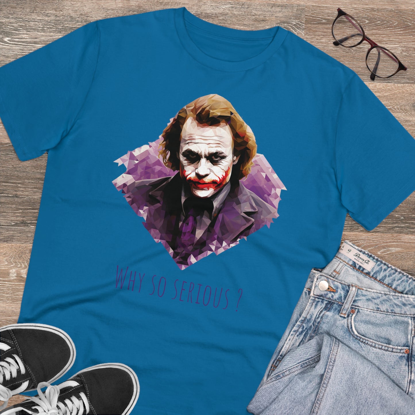 The Joker Heath Ledger T-Shirt - Sustainable Style with a Faceted Tribute