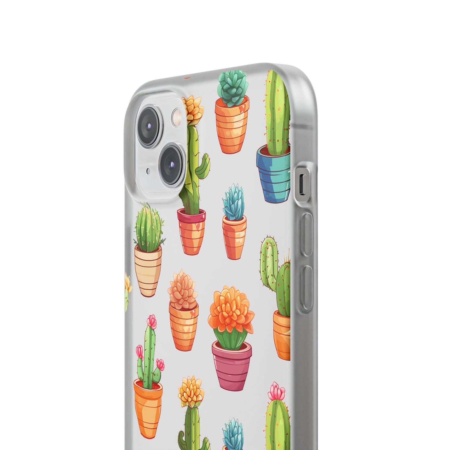 Charming Cactus Flexi and semi Transparent Phone Case