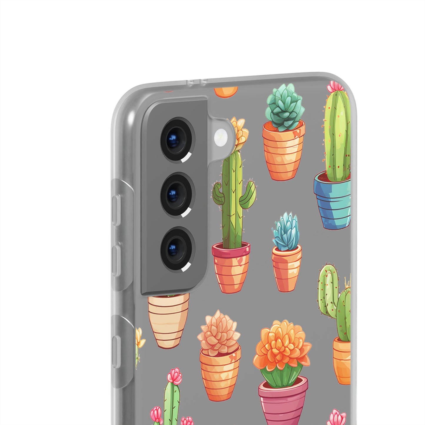 Charming Cactus Flexi and semi Transparent Phone Case