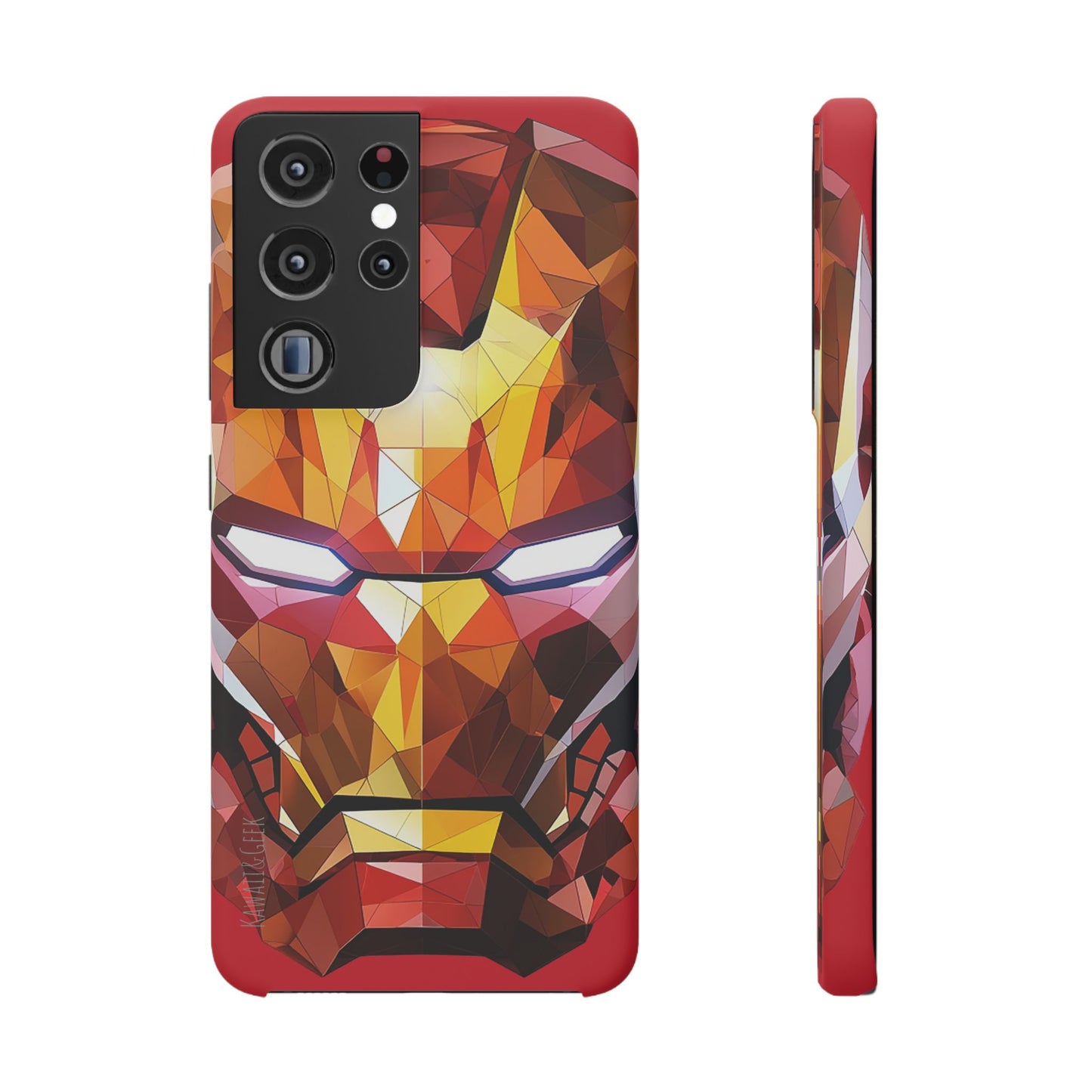 Phone Case - Iron Man helmet polygonal style