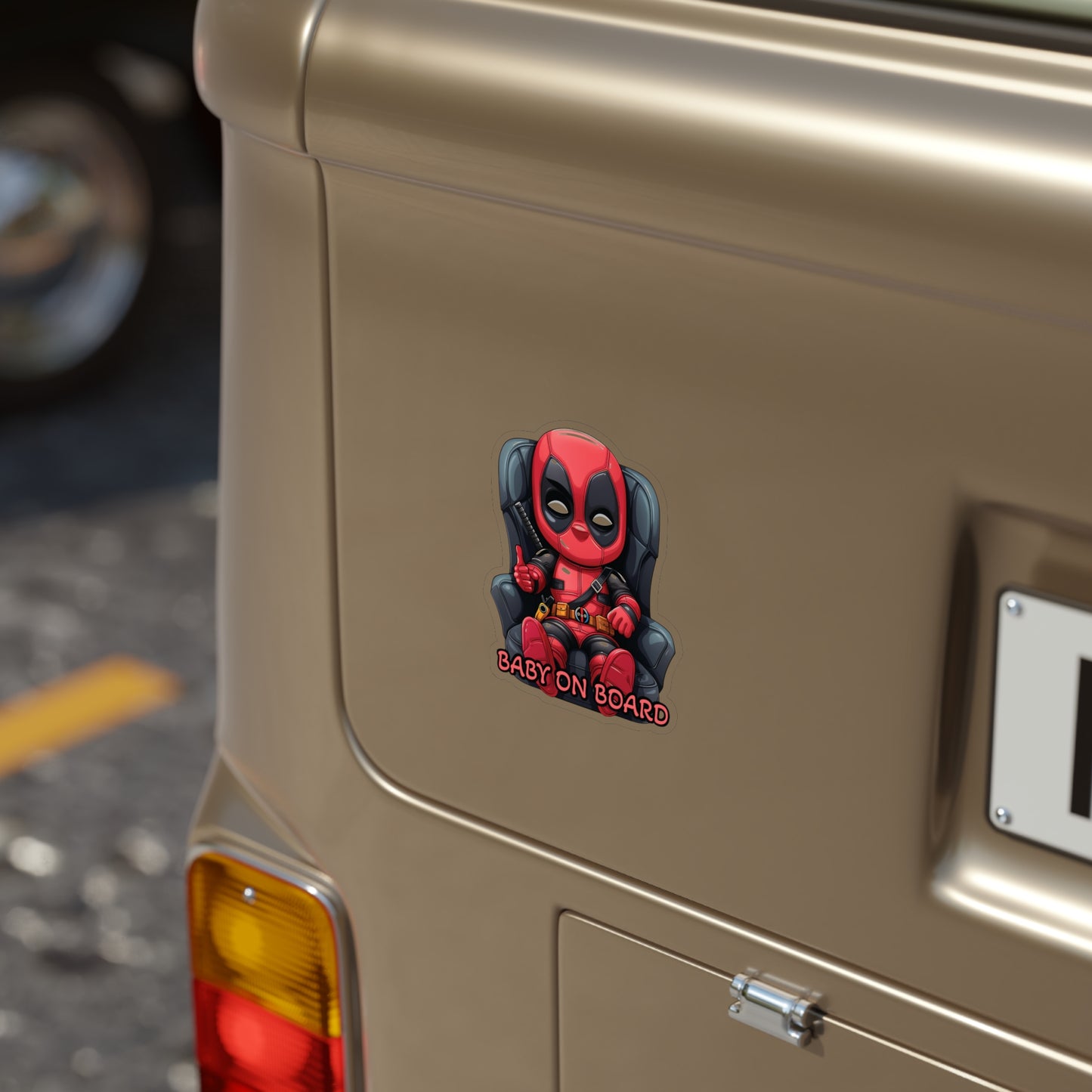 Baby on Board Car Sticker - Deadpool - Merc with a Cute Factor